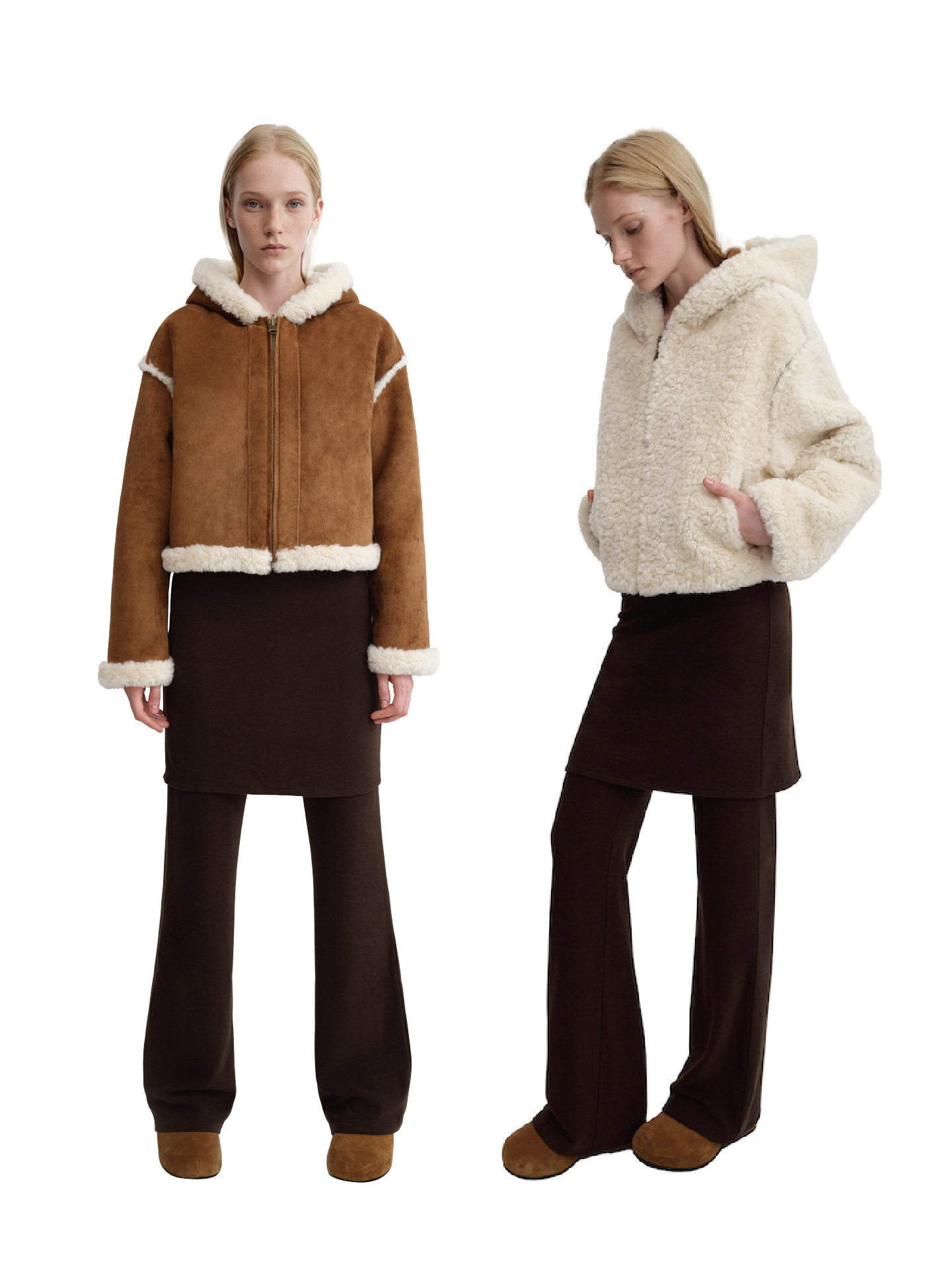 Two-Way Faux Suede Fleece Jacket