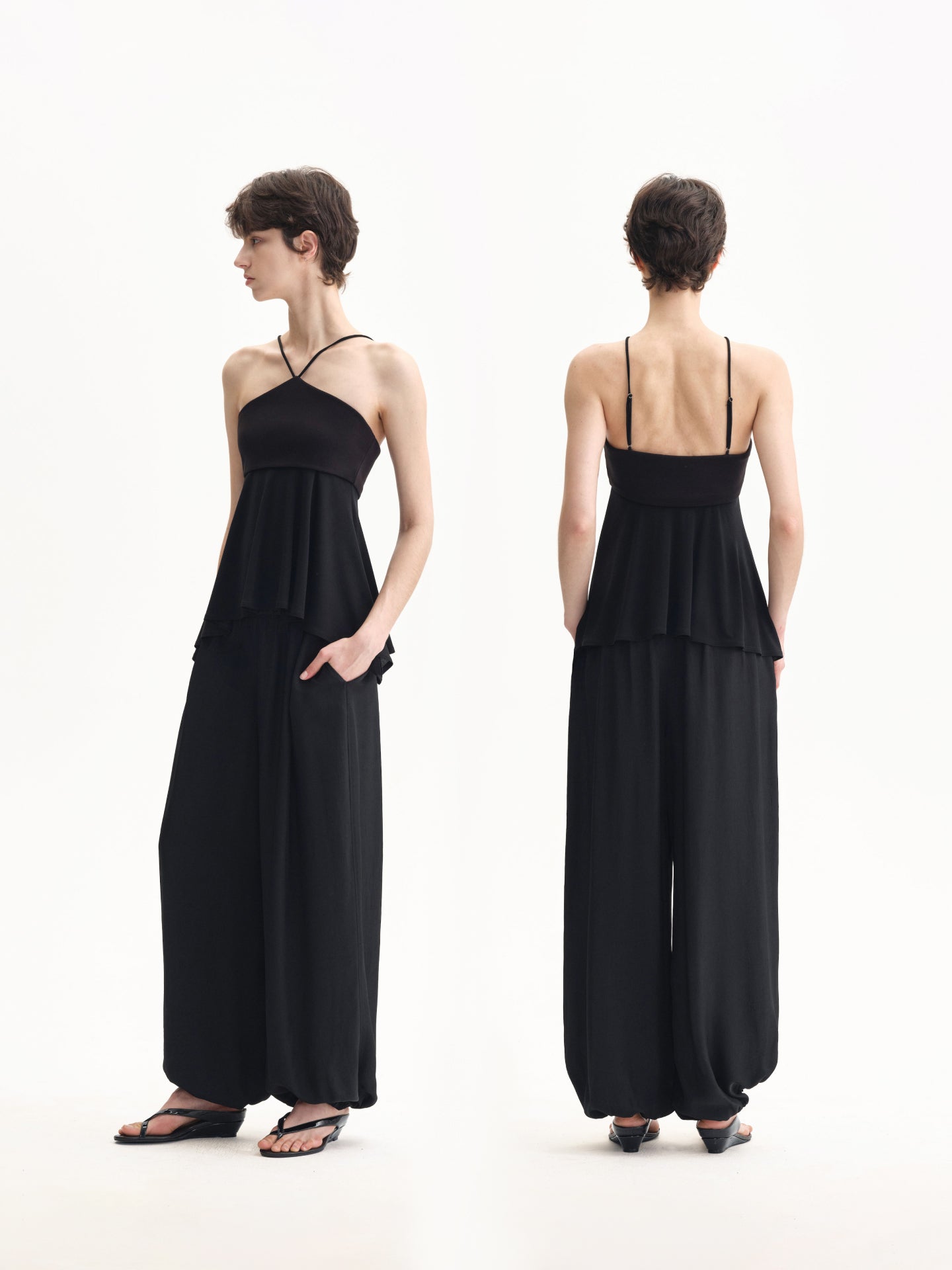 “Drift” Asymmetric Halterneck Top
