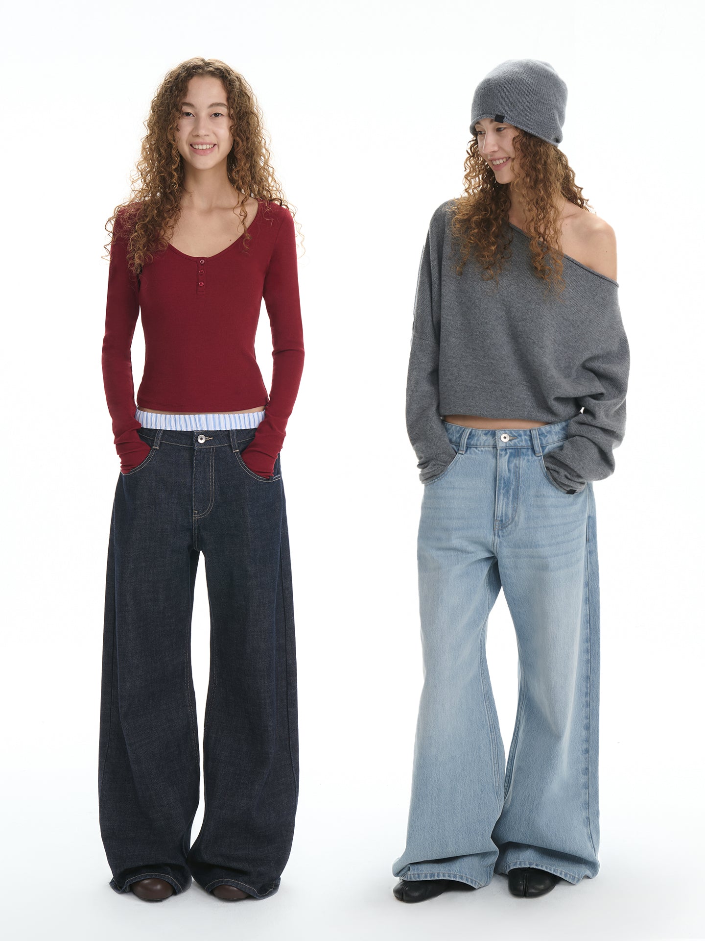 AW Mid-Rise Wide-Leg Denim Pants