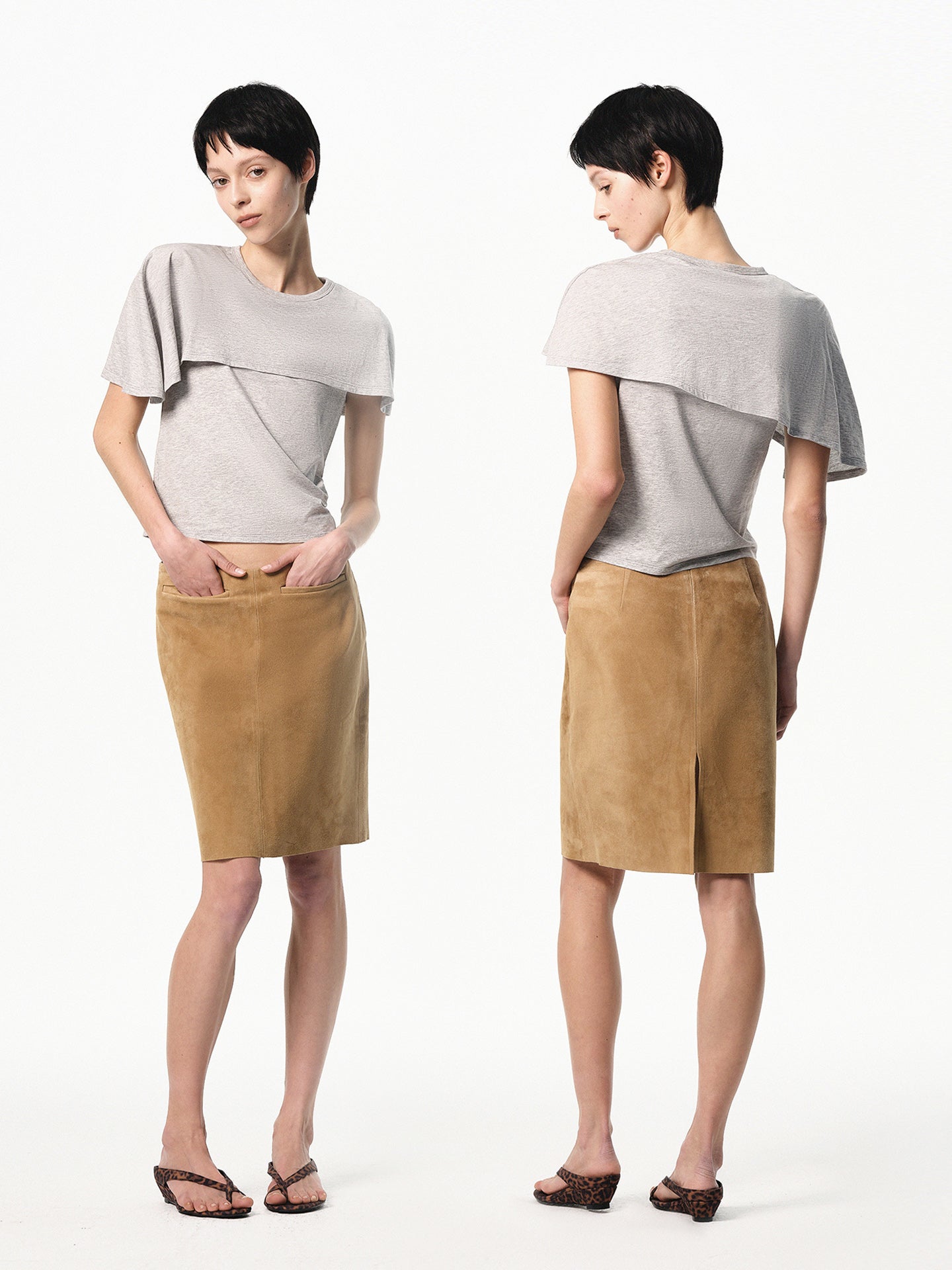 “Drape” Asymmetric Layered Top