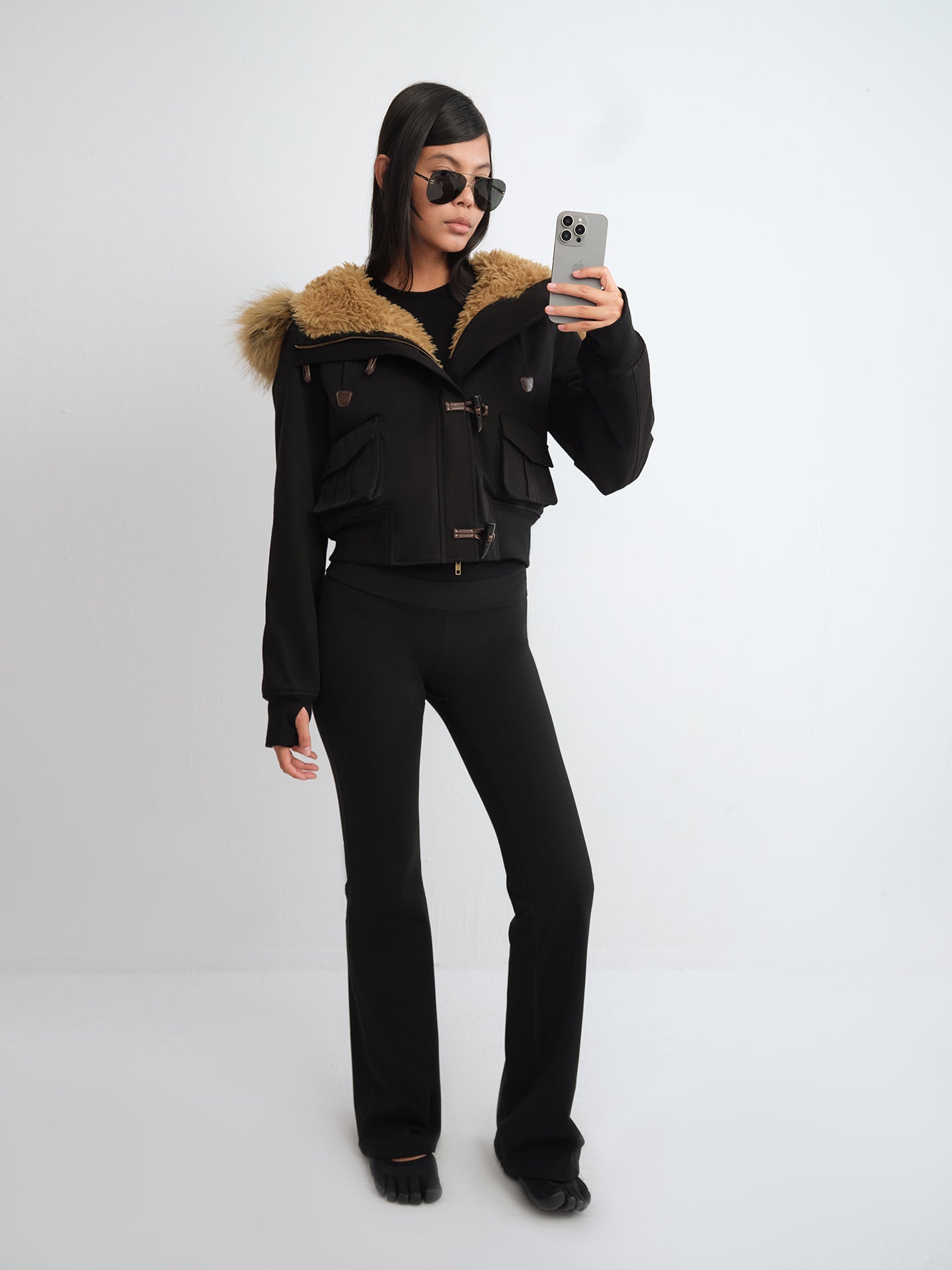 Fur Collar Plush Lining Parka