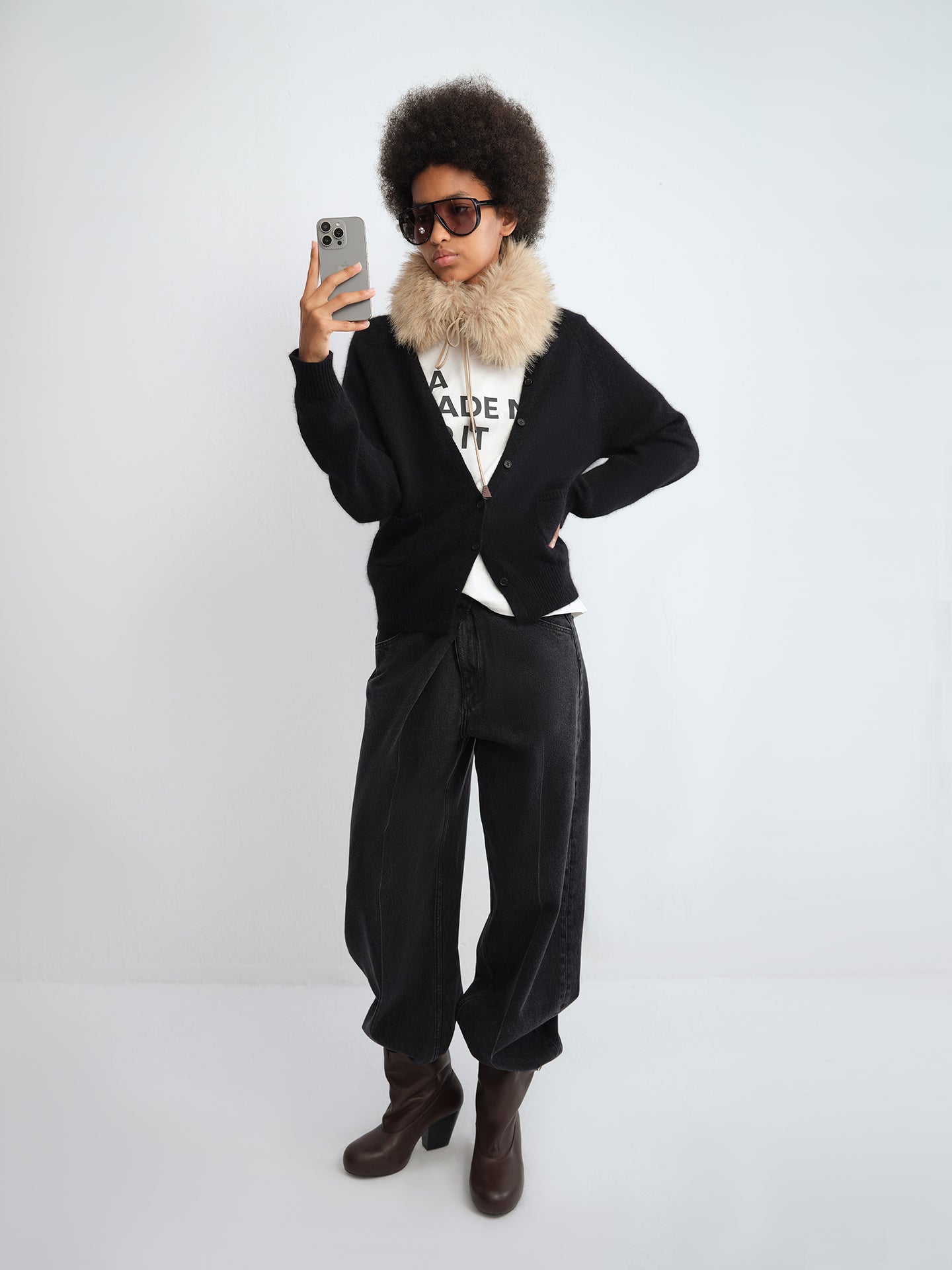 V-Neck Oversized Cardigan