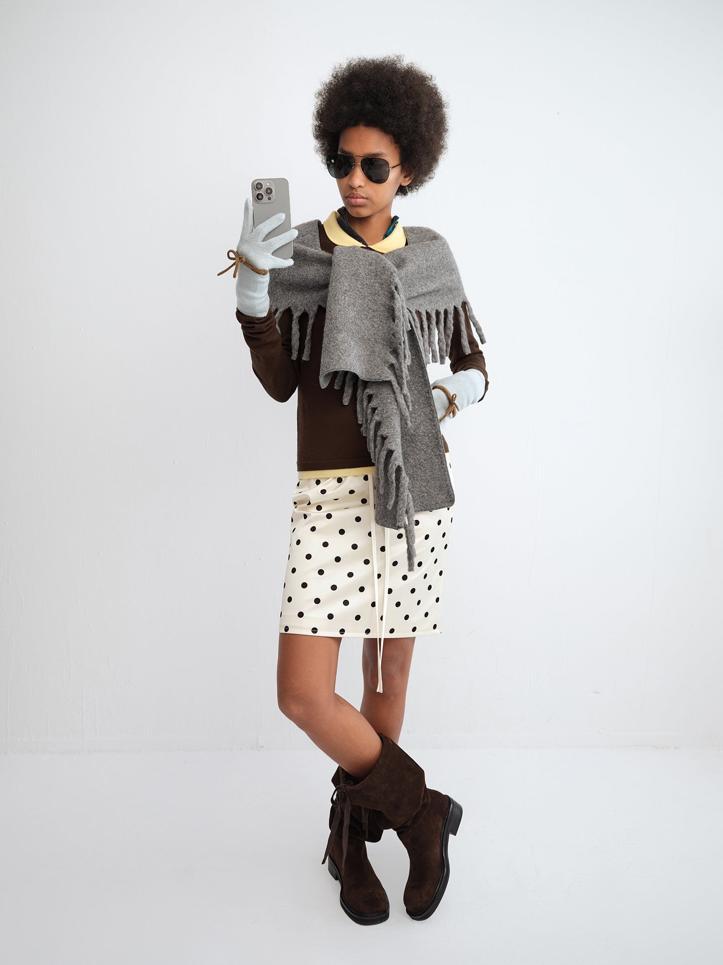 JOAN Drawstring Leather Riding Boots