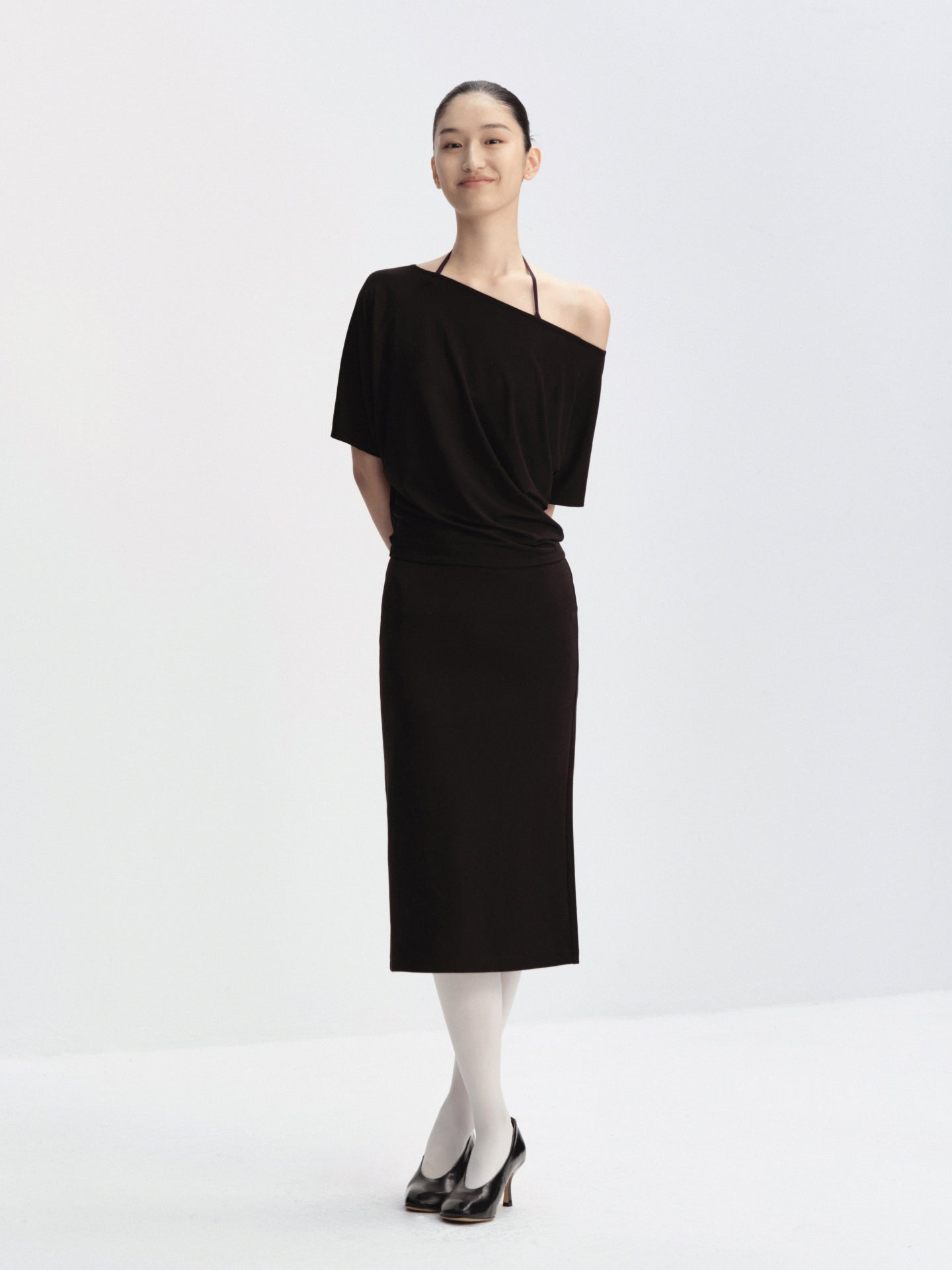 Draped One-Shoulder T-Shirt