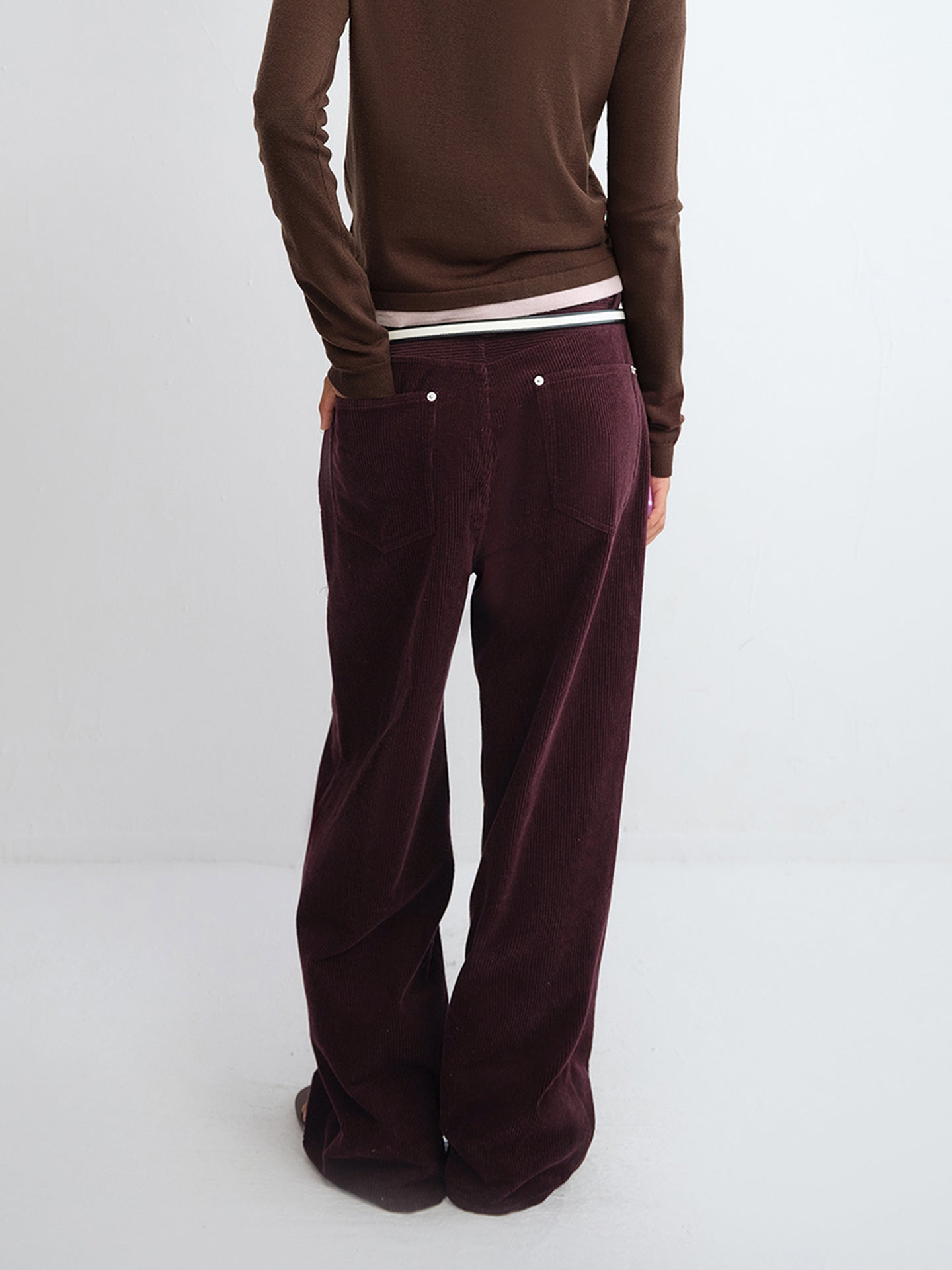 Corduroy Straight-Leg Pants