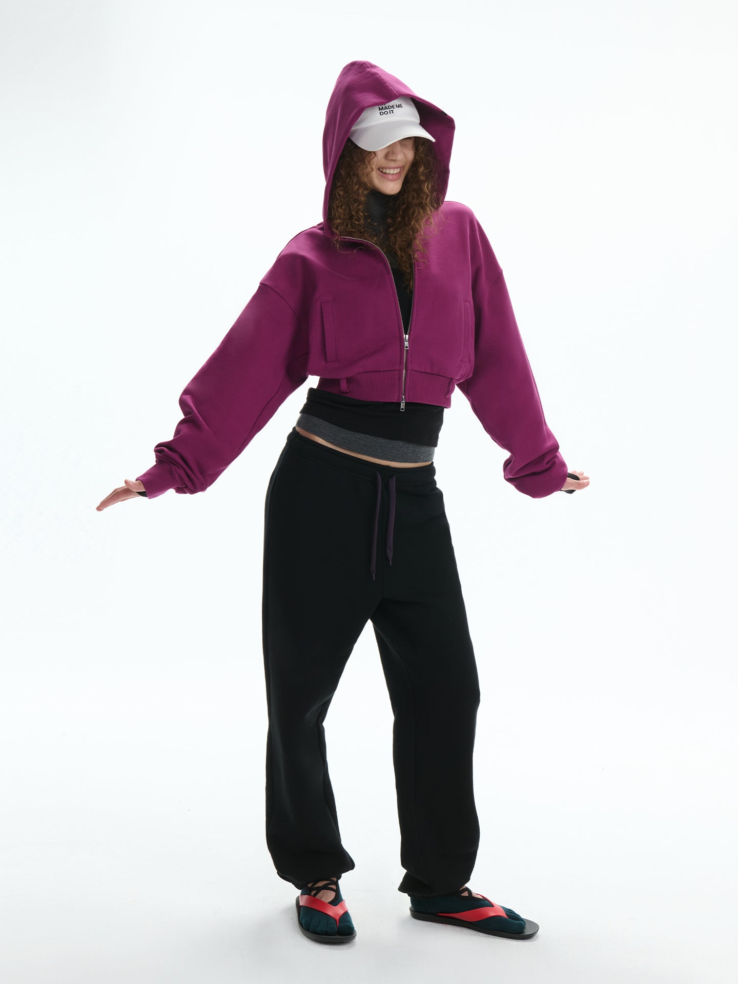 "Take a Walk" Cropped Hoodie