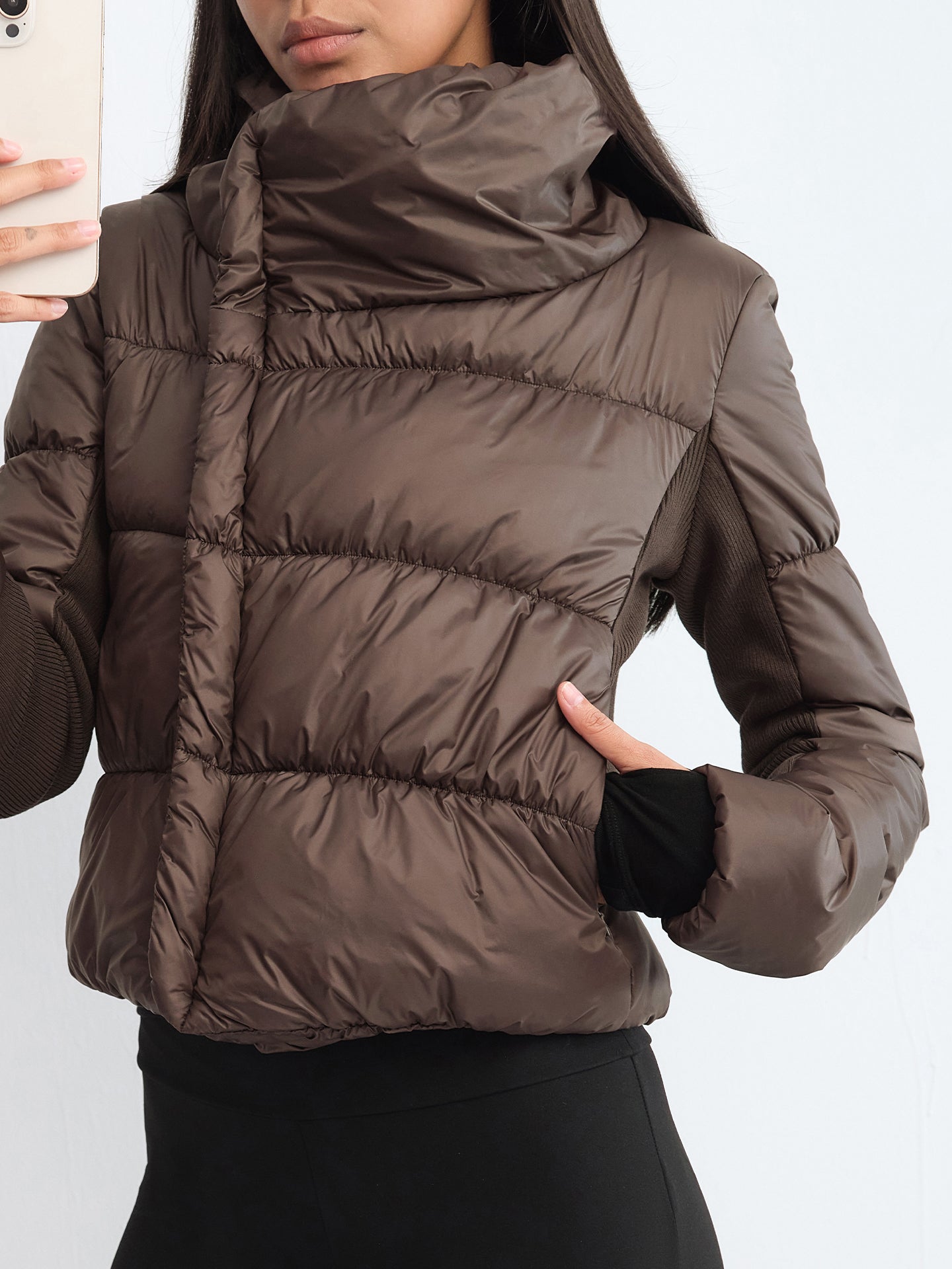 "Bubble" Asymmetric Quilted Puffer Jacket