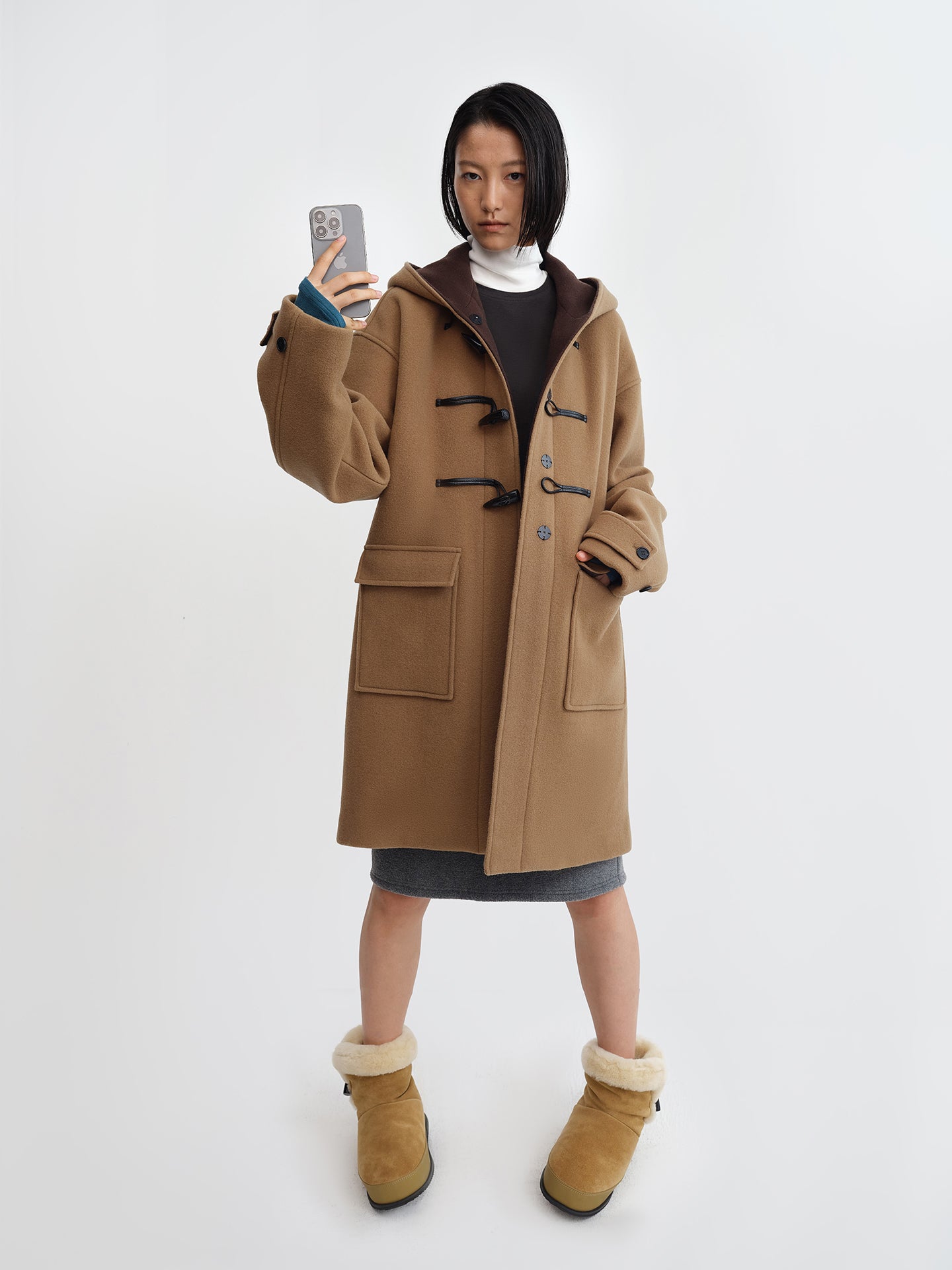 Hood Duffle Wool Coat