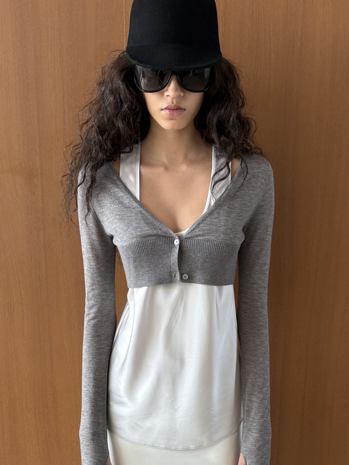 “Moss” Curved Aviator Sunglasses