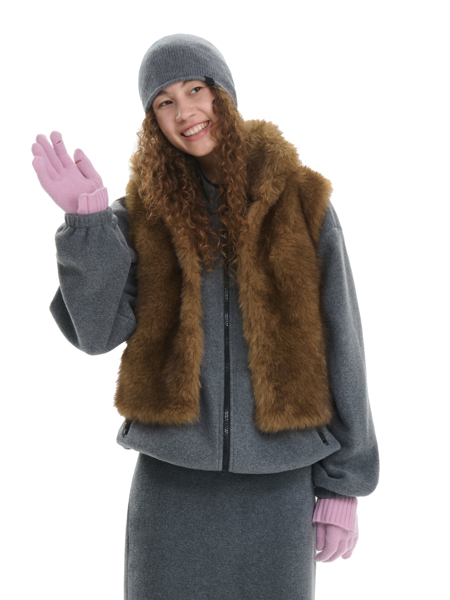 Faux Fur Cropped Vest