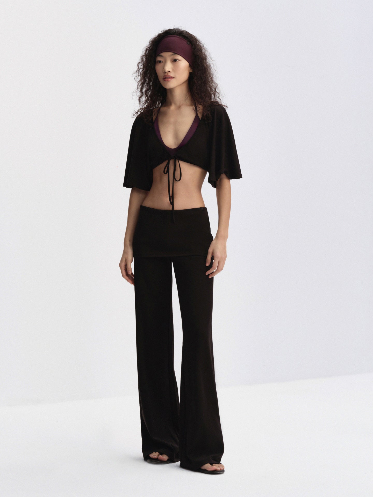 Tie-Front Cropped Cover-Up