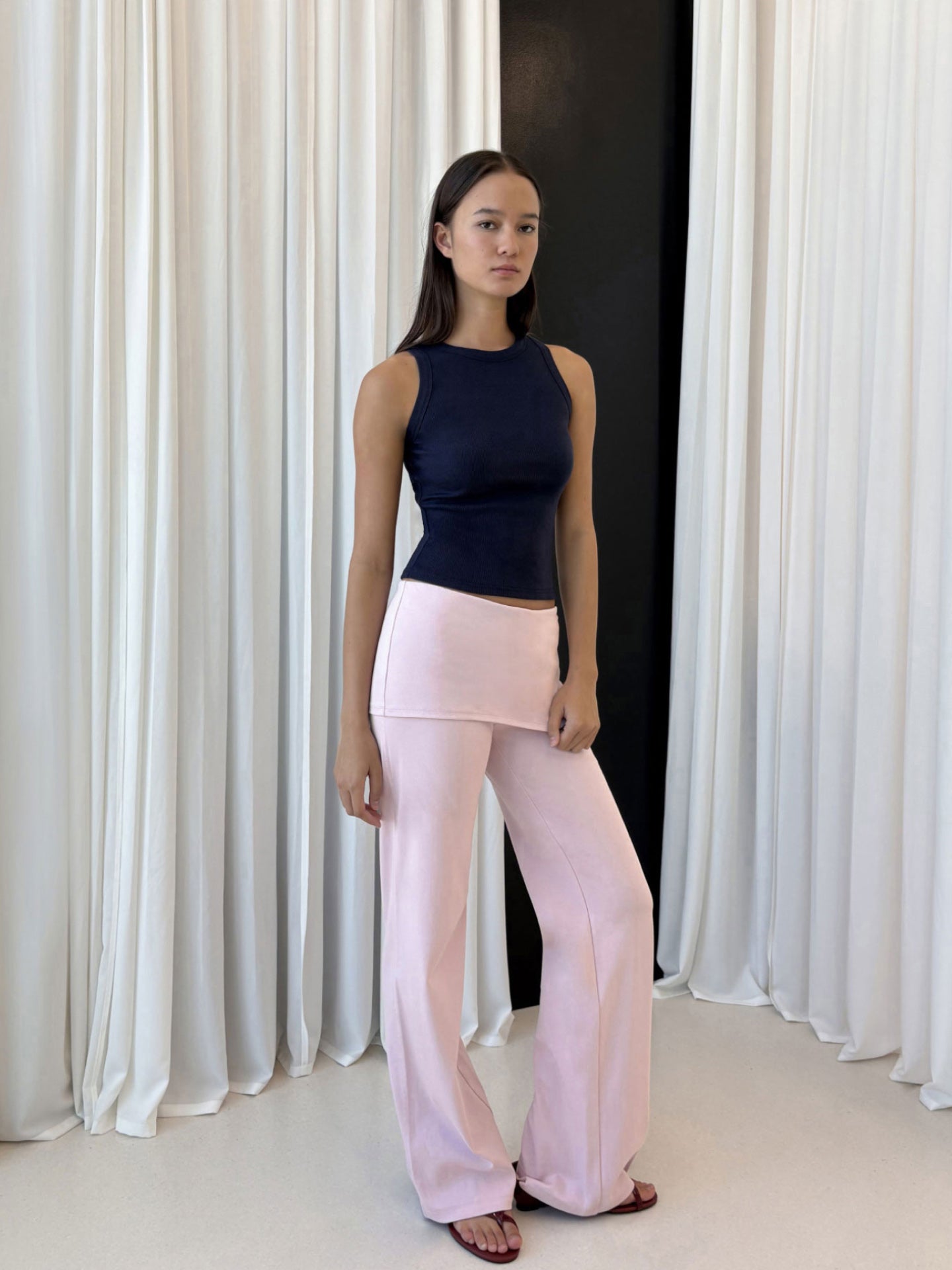 “Take a Walk” Layered Wide-Leg Pants