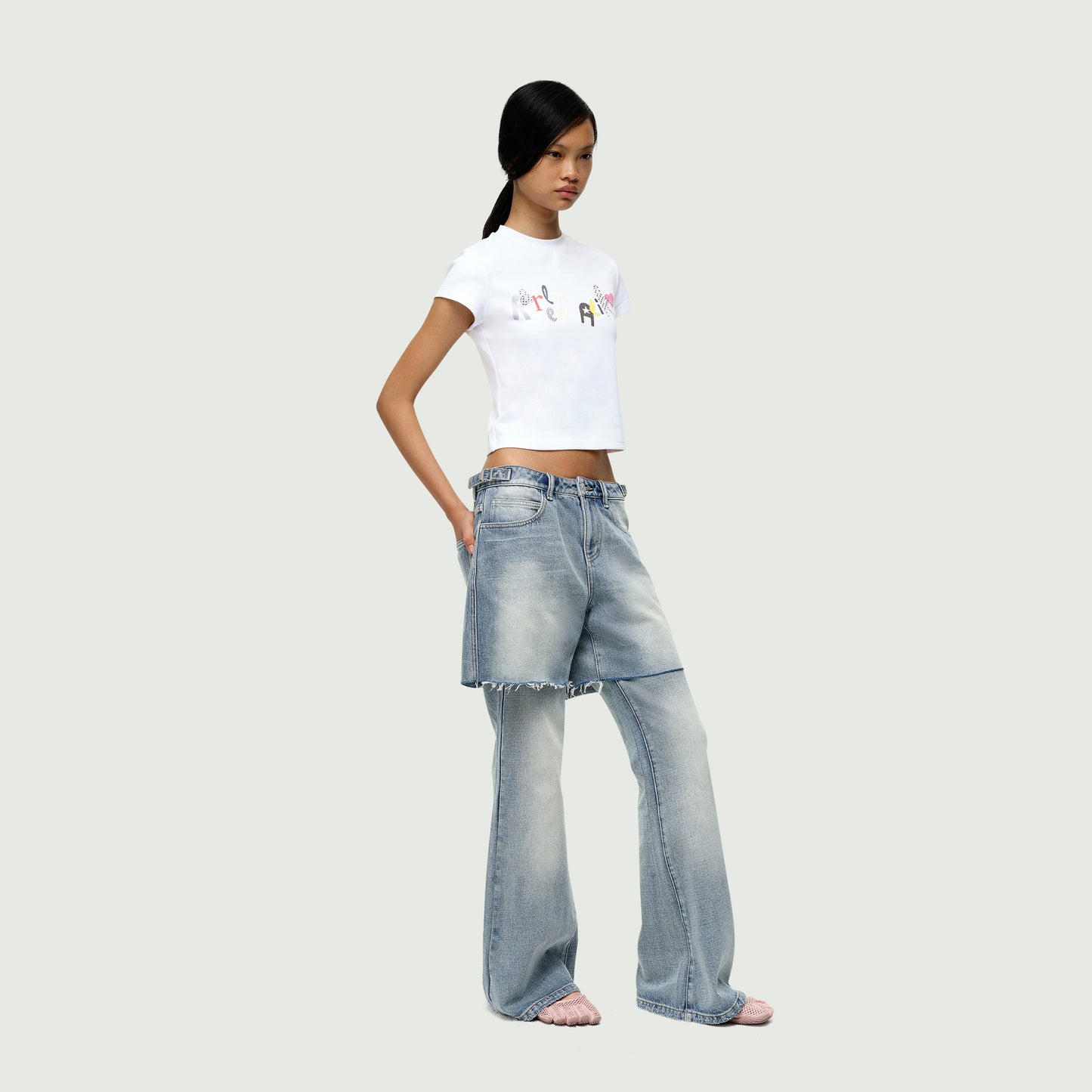 The Detachable Hybrid Flared Jeans