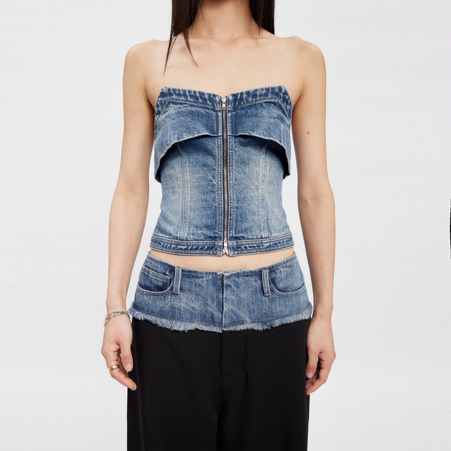 The Denim Sculpt Bandeau Top