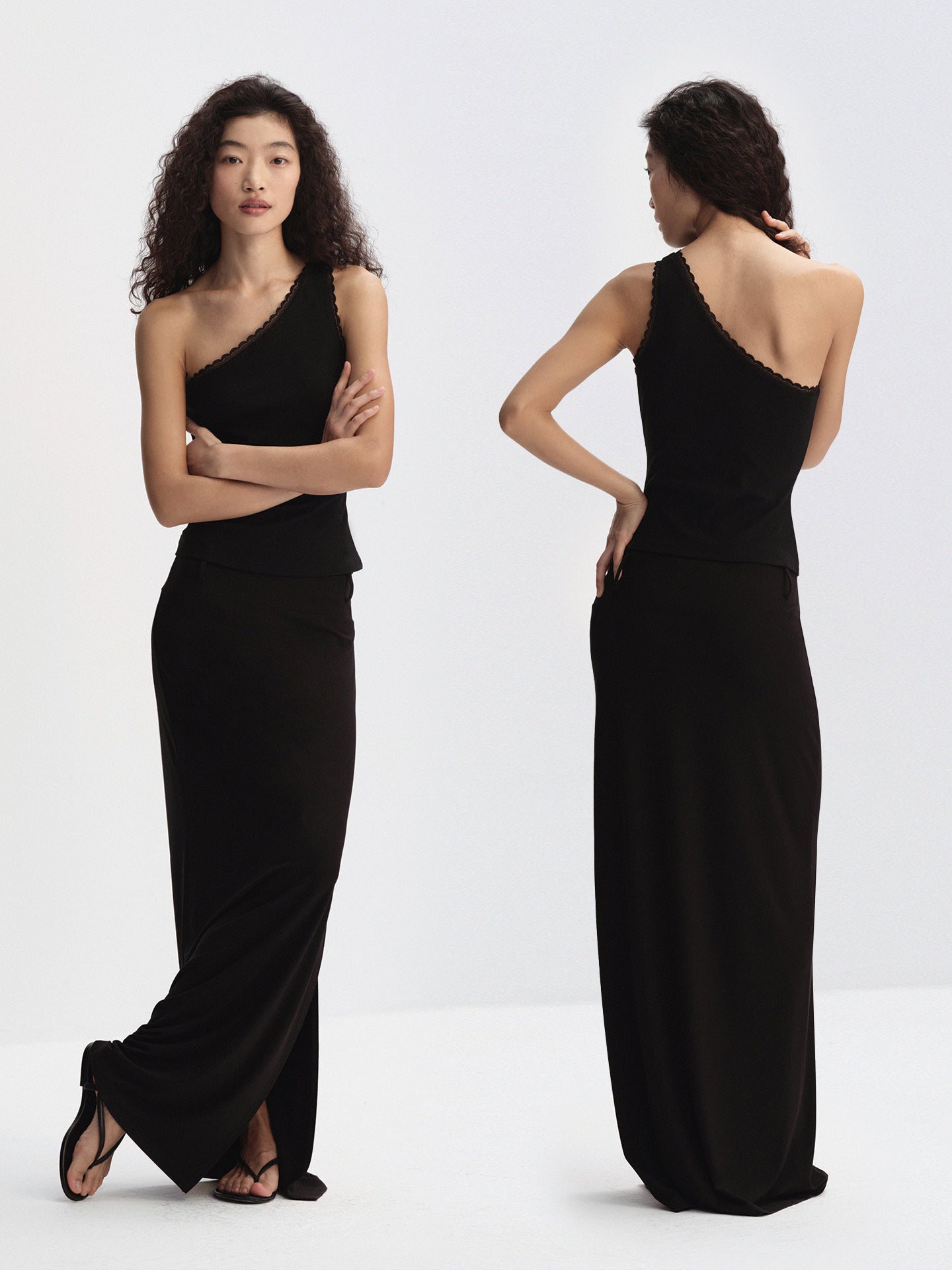 Pull-On Side Slit Column Skirt