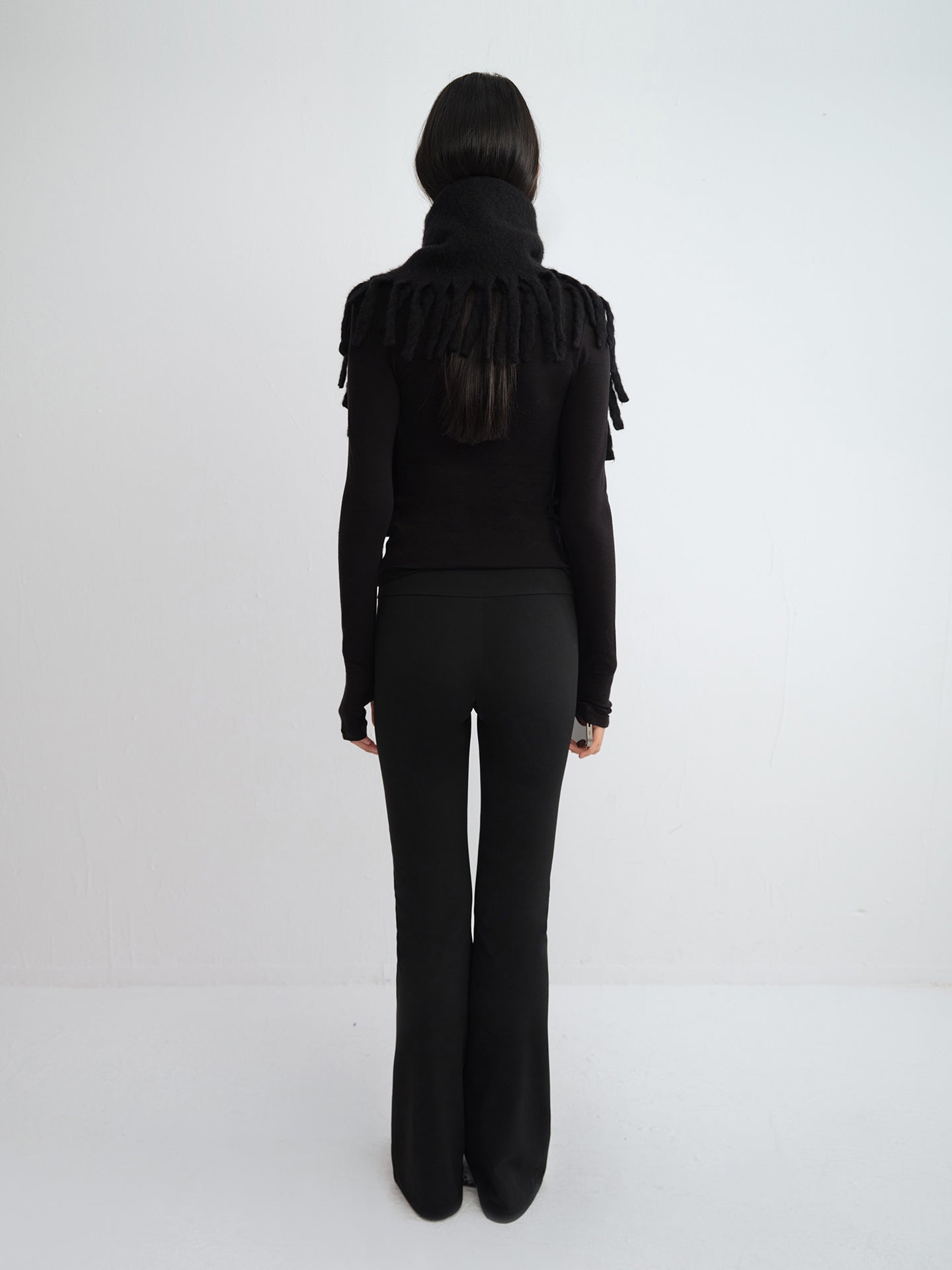 Fringed Wool-Blend Scarf