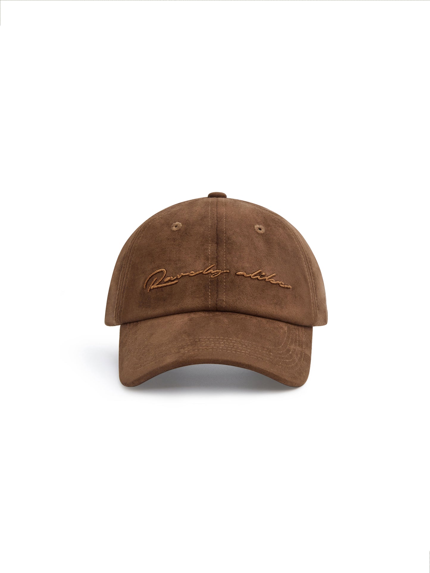 The Suede Logo Embroidered Cap