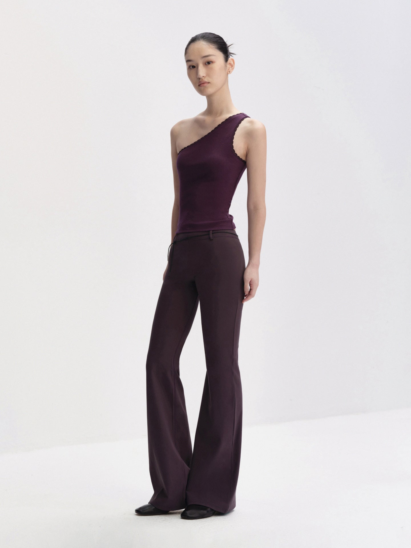Contour Waist Mid-Rise Flare Pants
