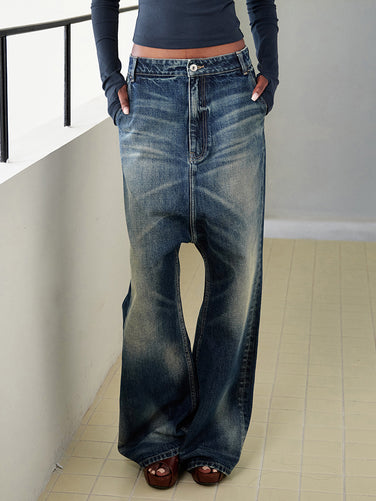 KINI05 Low-Crotch Flared Jeans – Rarely Alike