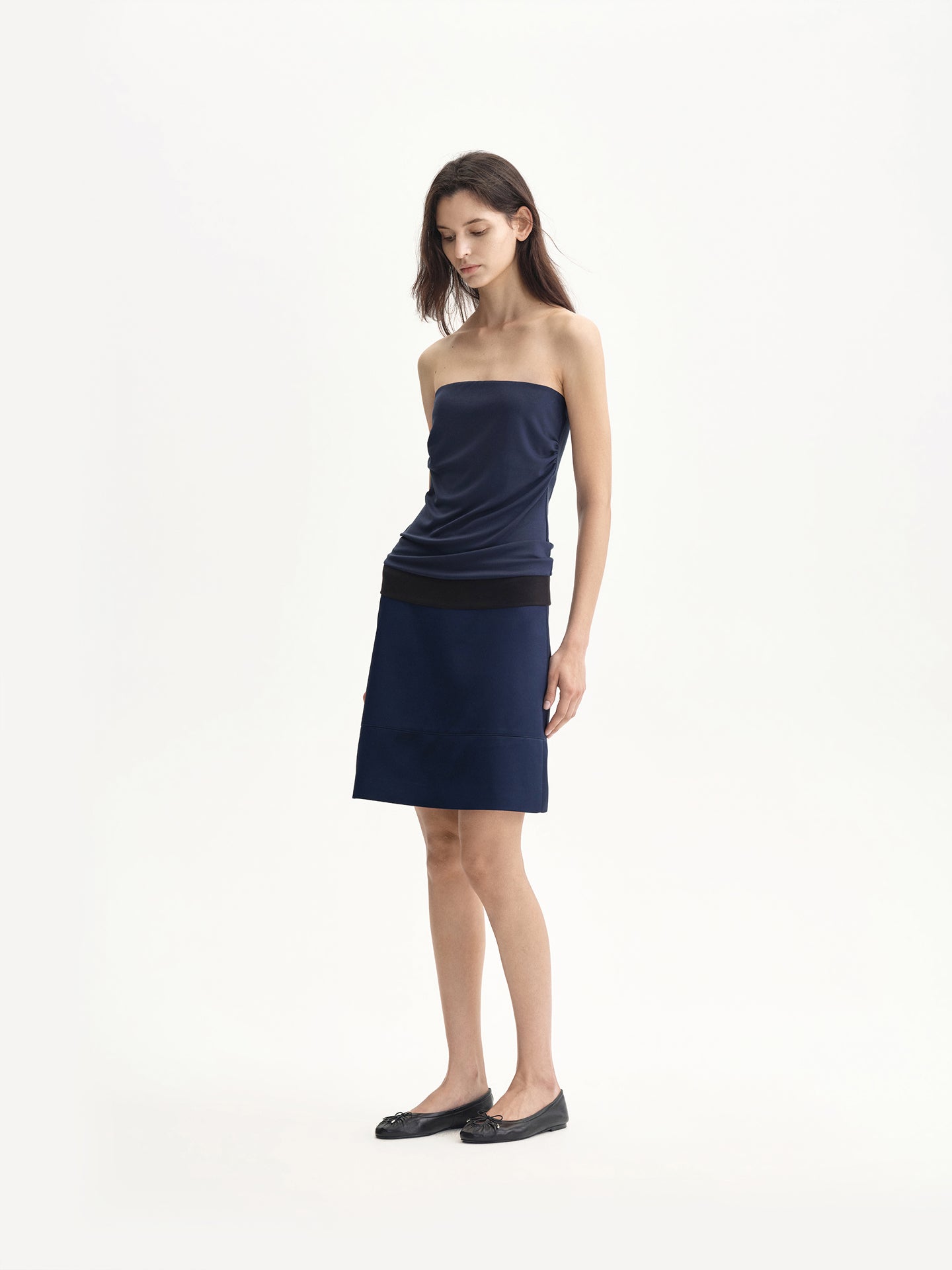 Modal Ruched Contrast Bandeau Top