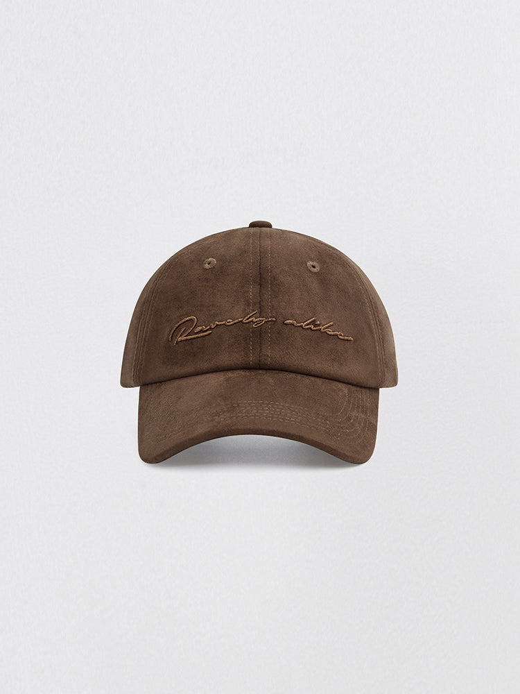 The Suede Logo Embroidered Cap