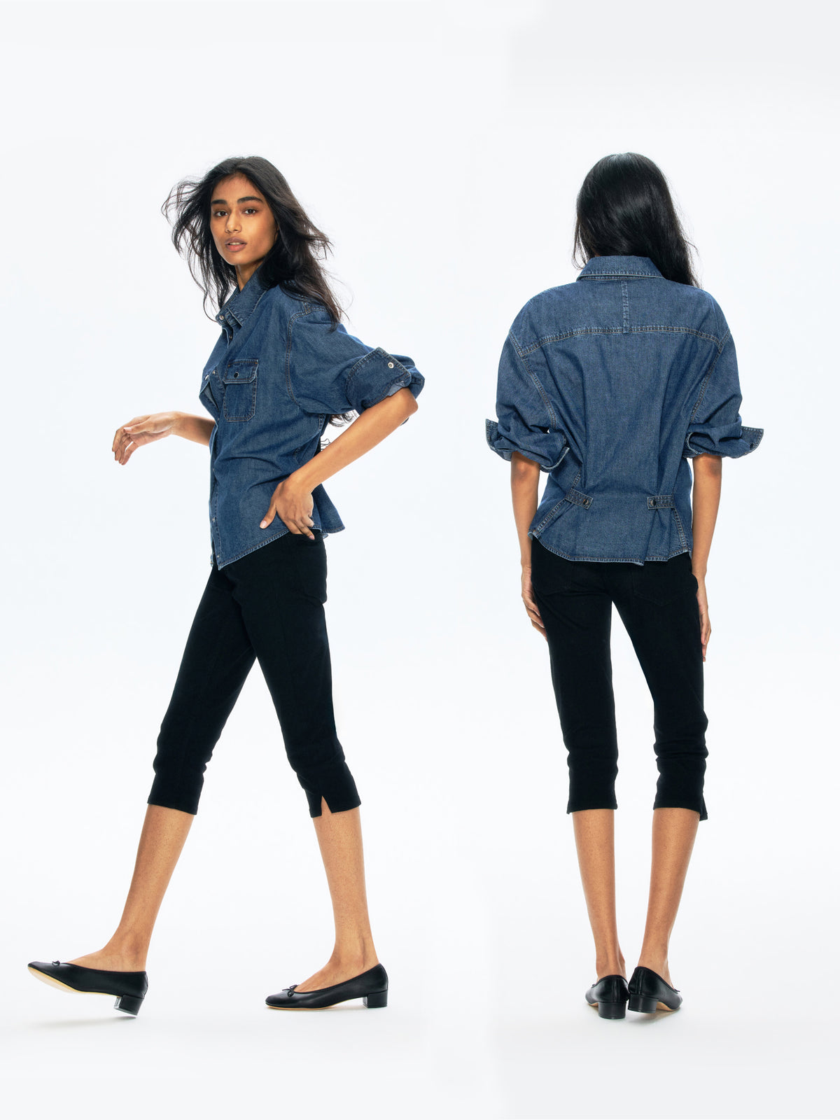 BOSSA Turkish Imported Denim Fitted Shirt
