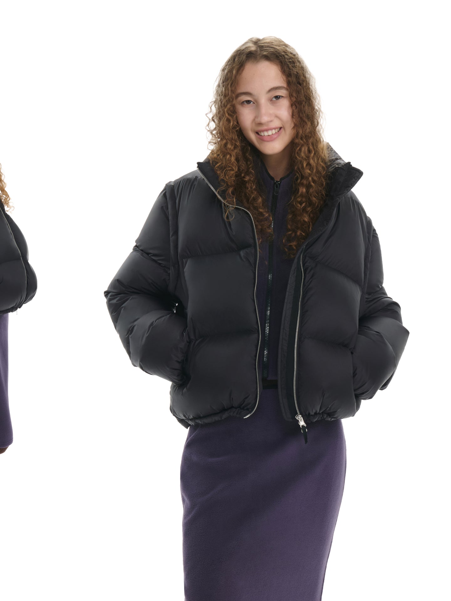 2-in-1 Detachable-Sleeve Puffer Jacket