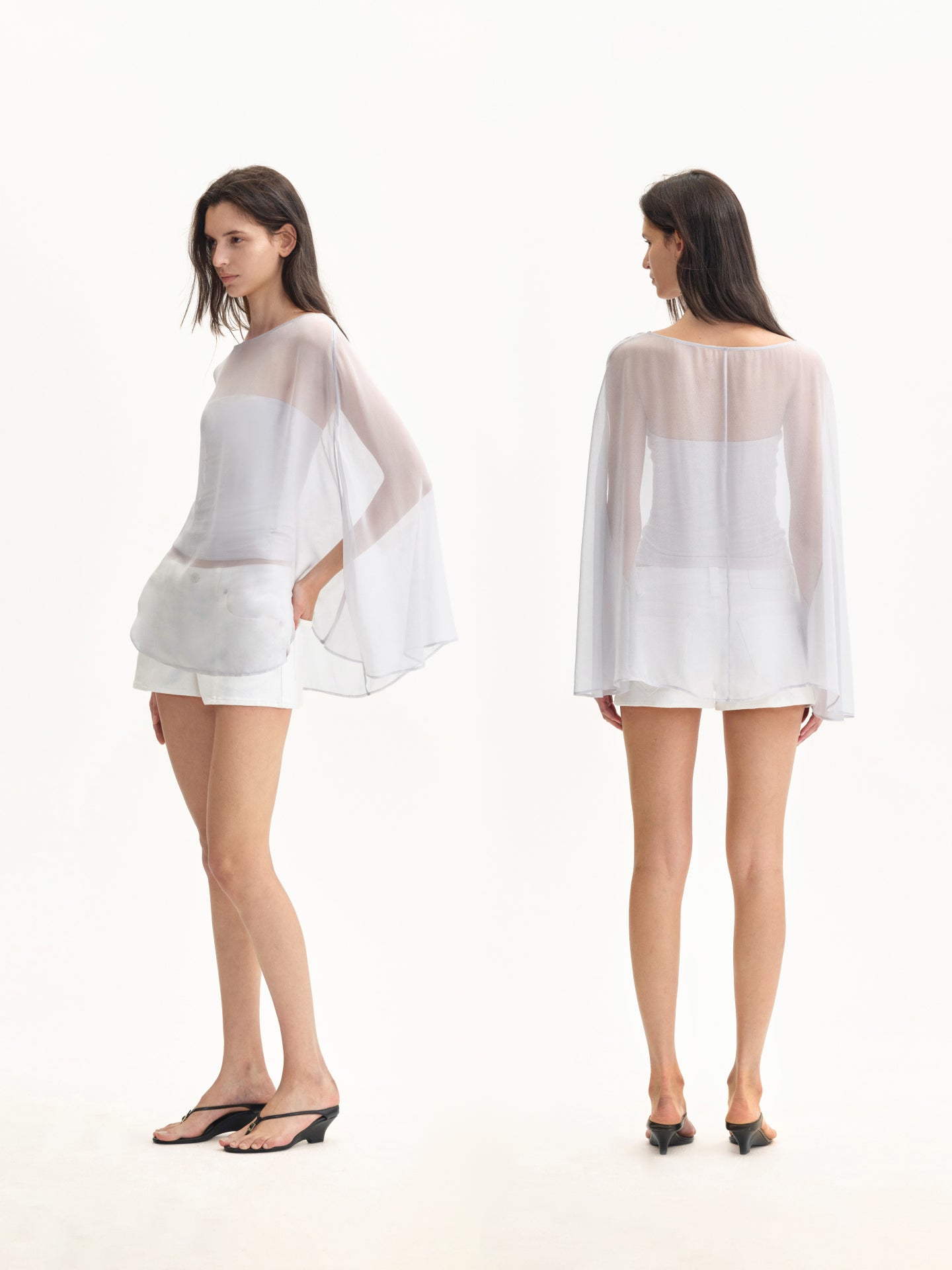 “Haze” Silk Sheer Overlay Set Top