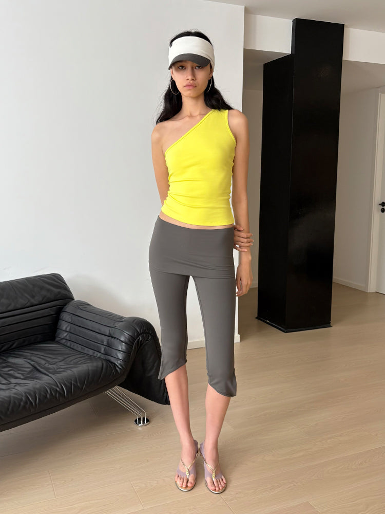 "Hourglass" Asymmetrical Fitted Top