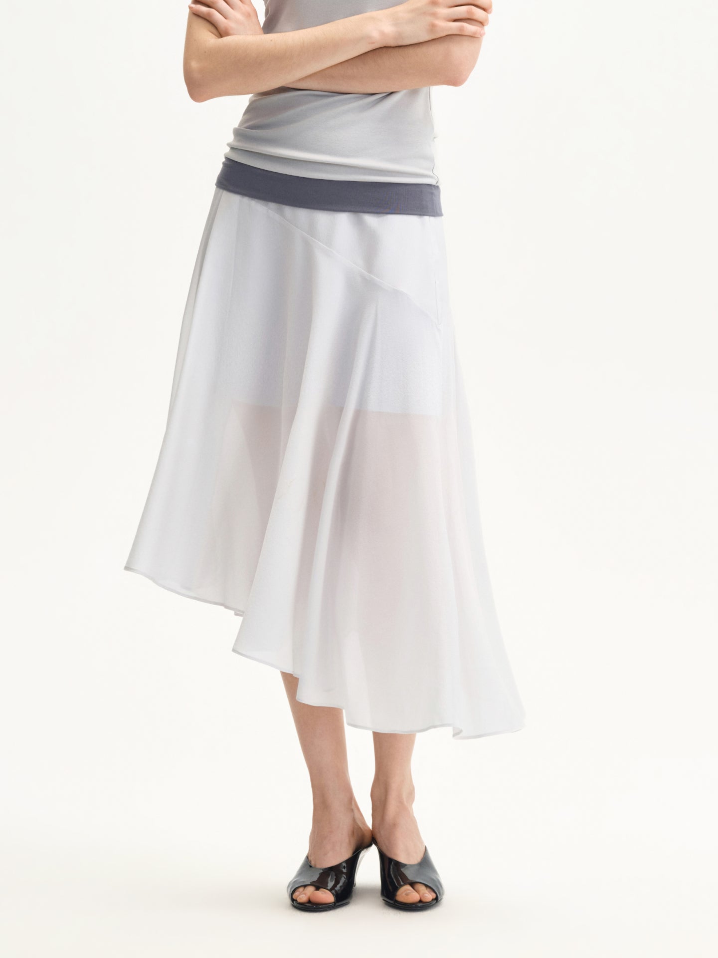 “Holiday Mood” Acetate-silk Midi Skirt