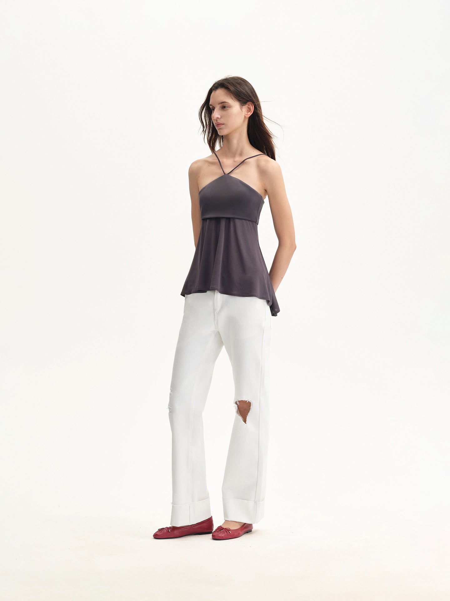 “Drift” Asymmetric Halterneck Top