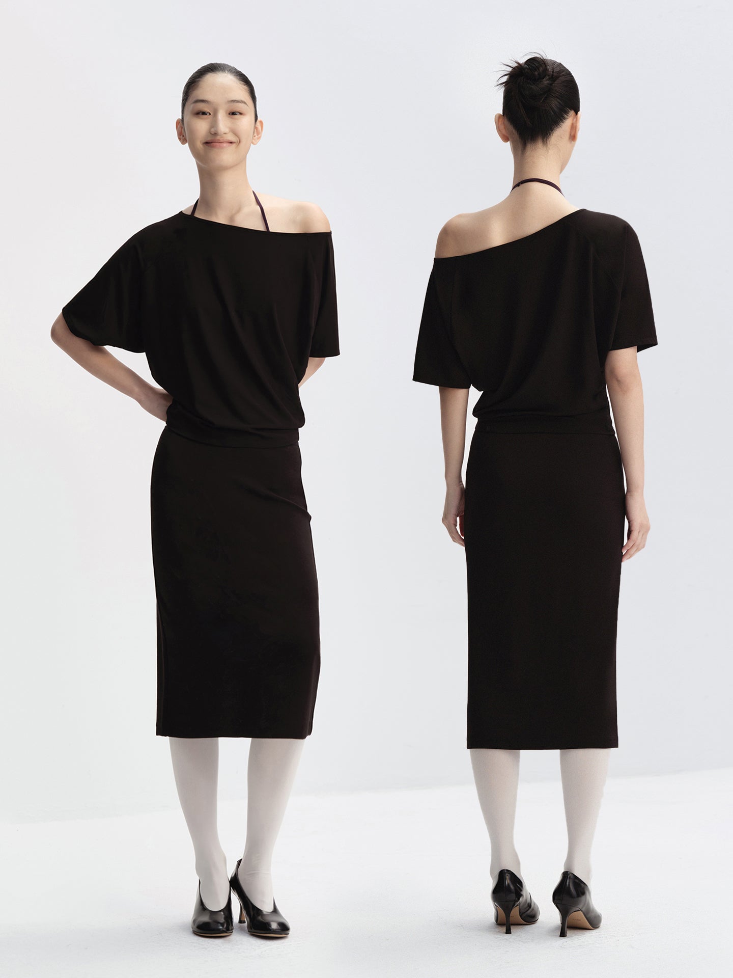 Draped One-Shoulder T-Shirt