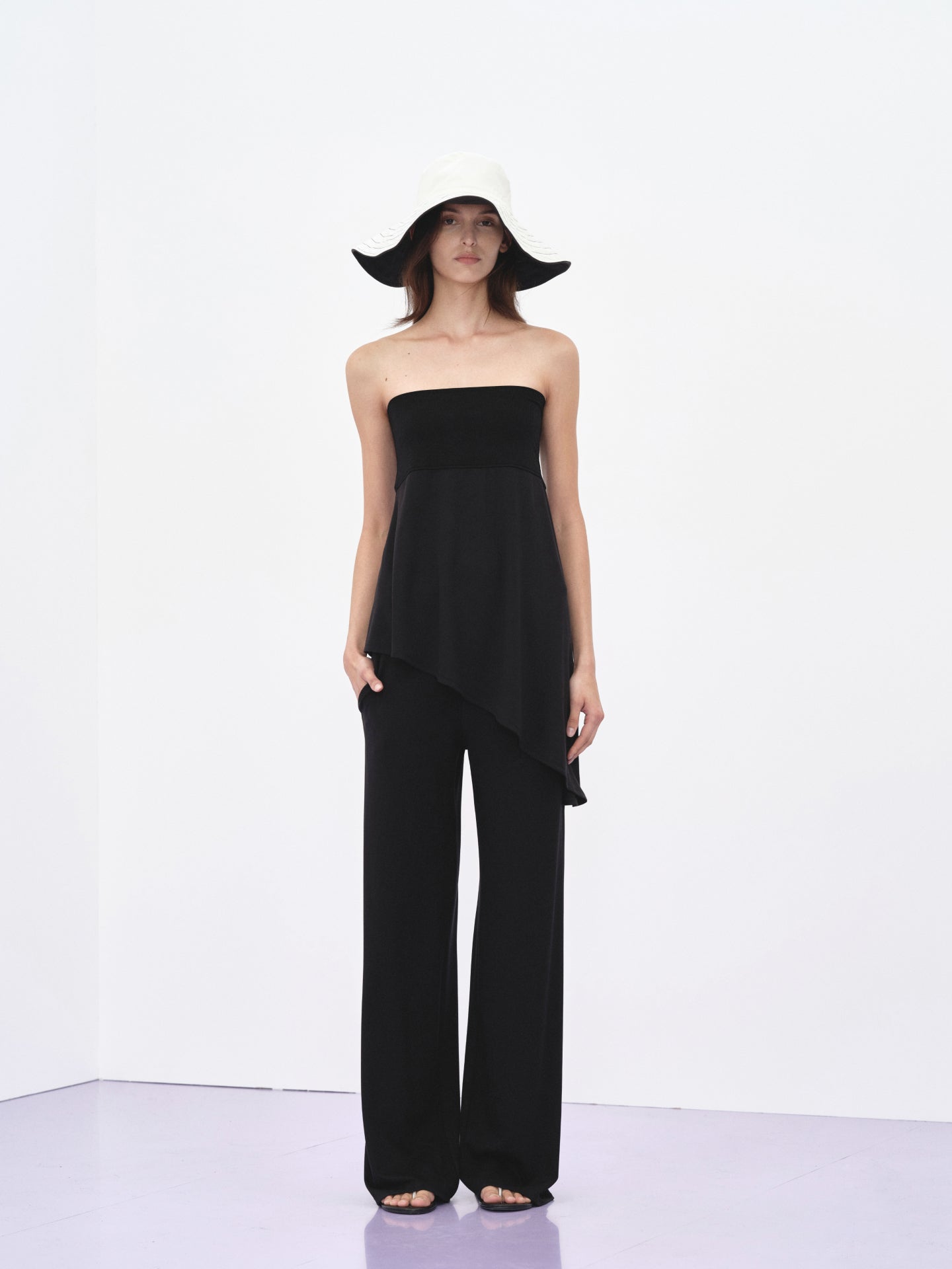 Lyocell Stretch Straight-Leg Pants