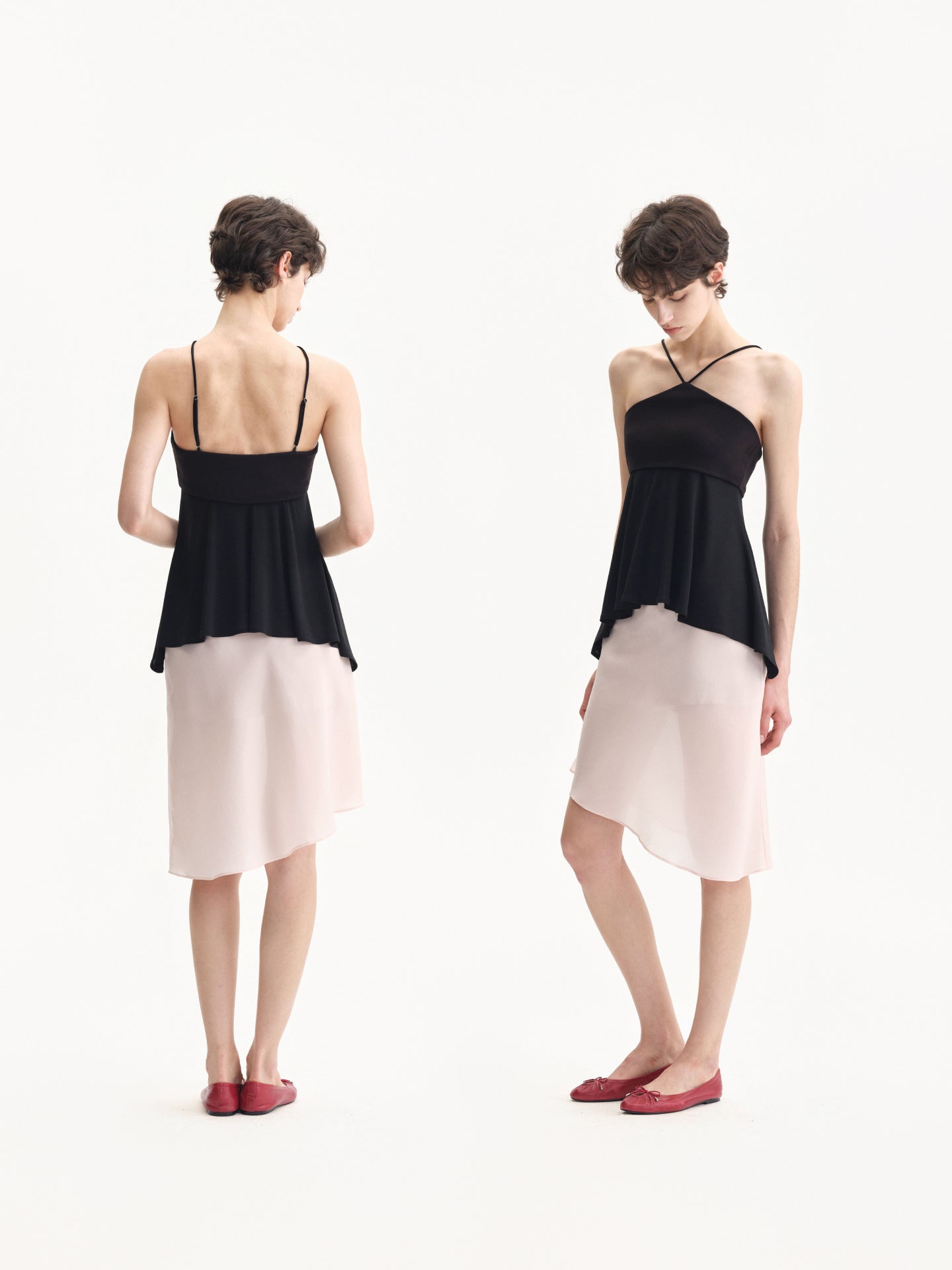 “Haze” Bias-cut Satin Midi Skirt
