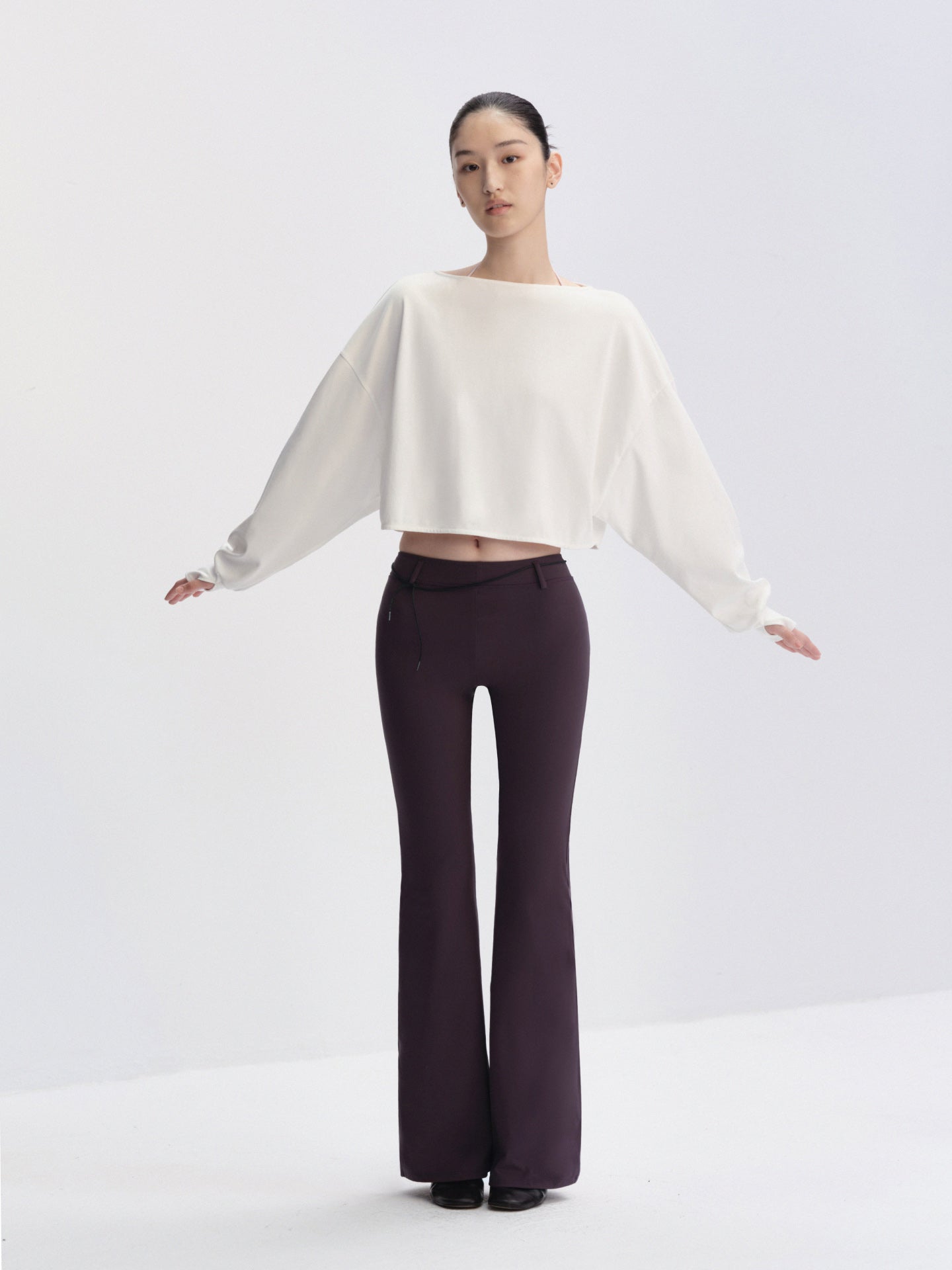 Open-Back Dolman Long Sleeve Tee