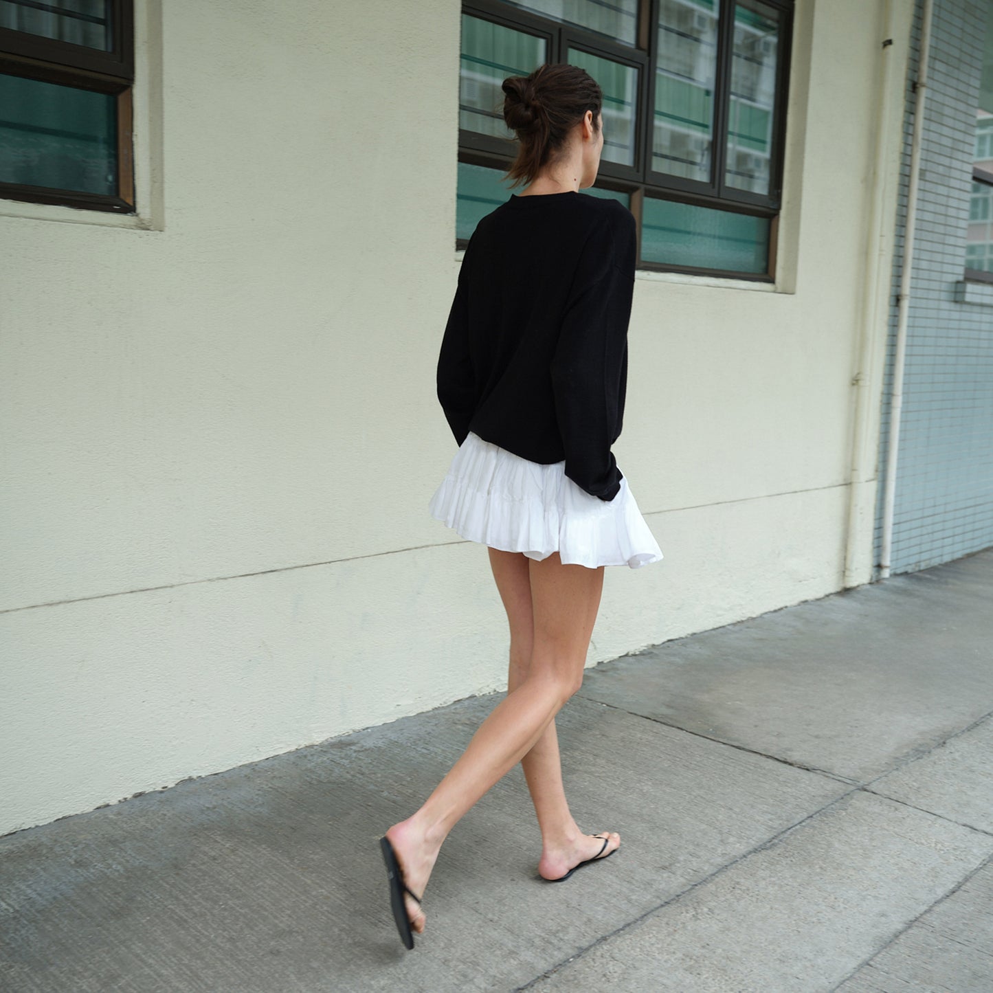 The Low Waisted Puff Pleated Skirt