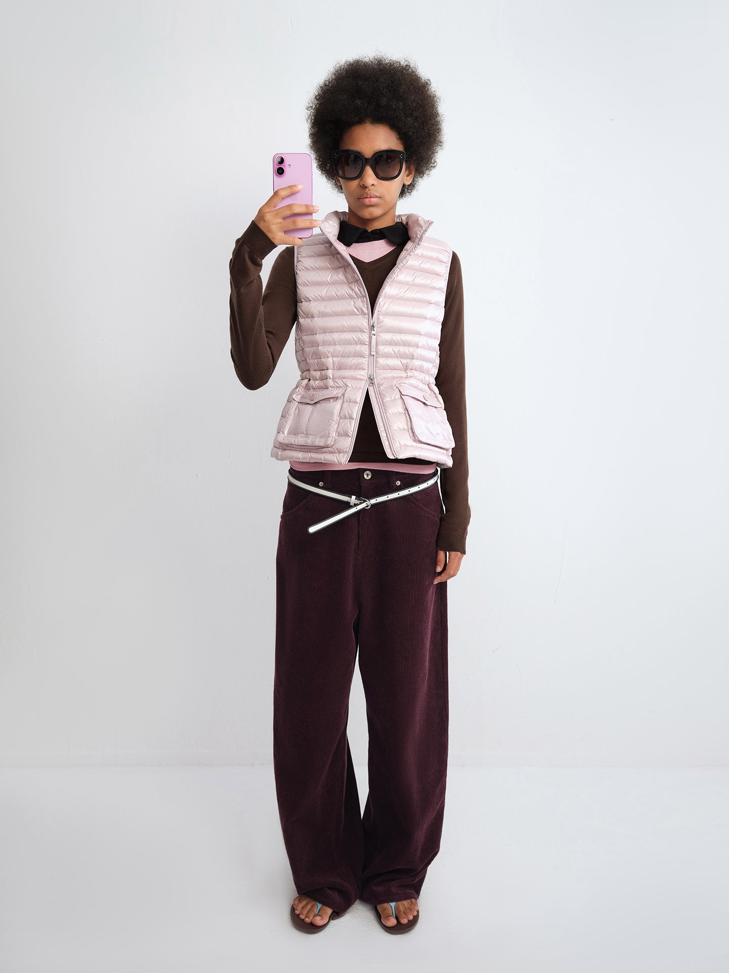 Stand Collar Fitted Down Vest