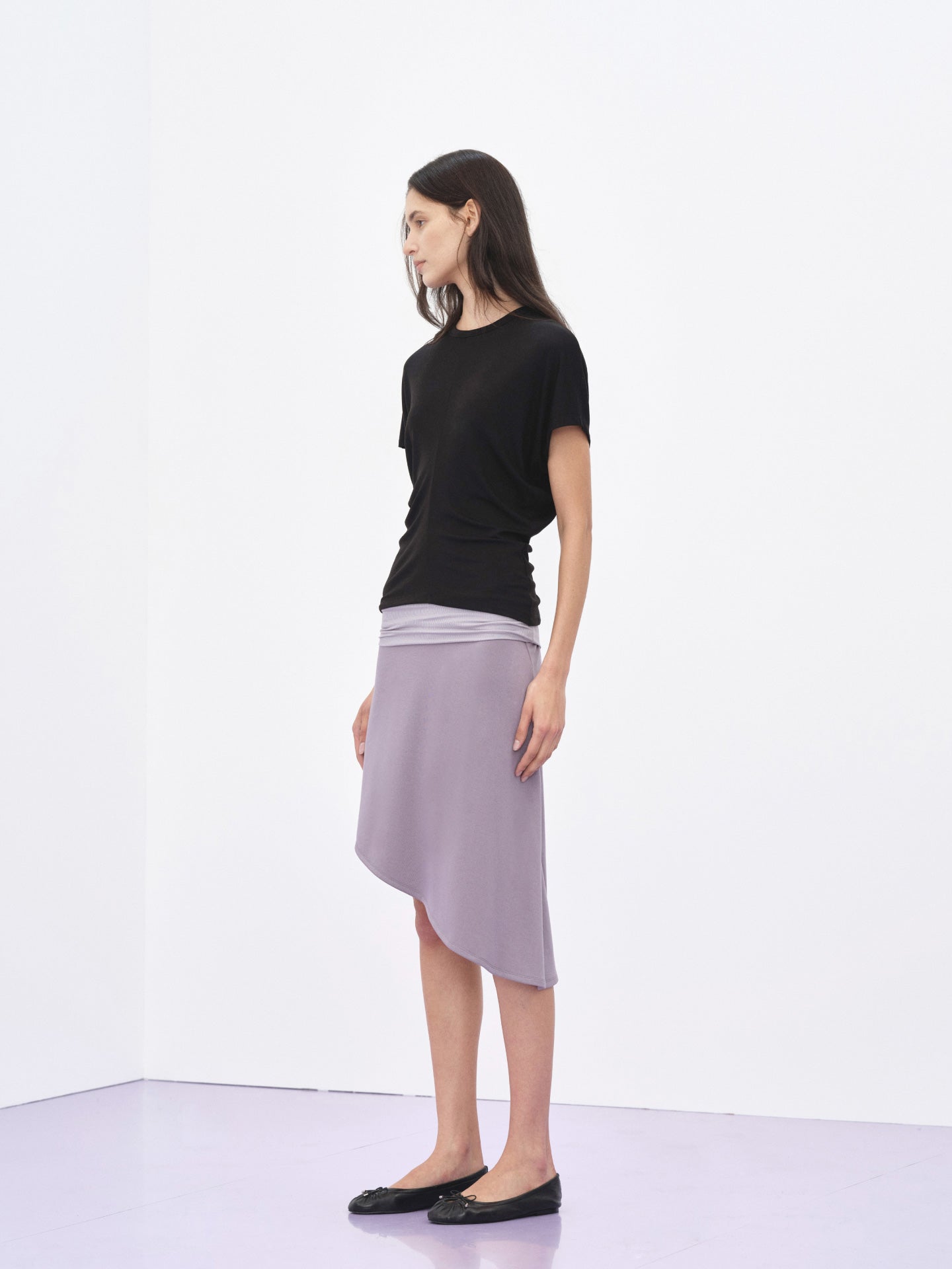 Soft Move Draped Fitted T-shirt