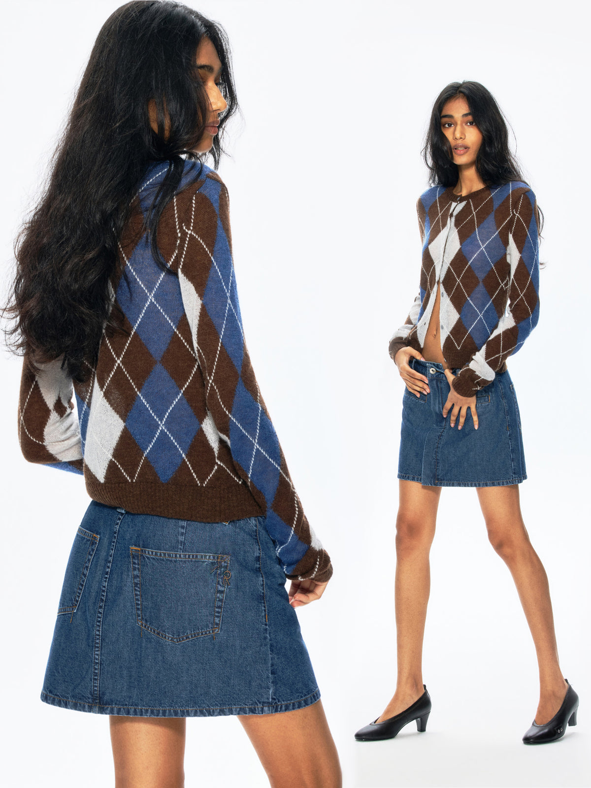 BOSSA Turkish Imported Denim A-Line Skirt