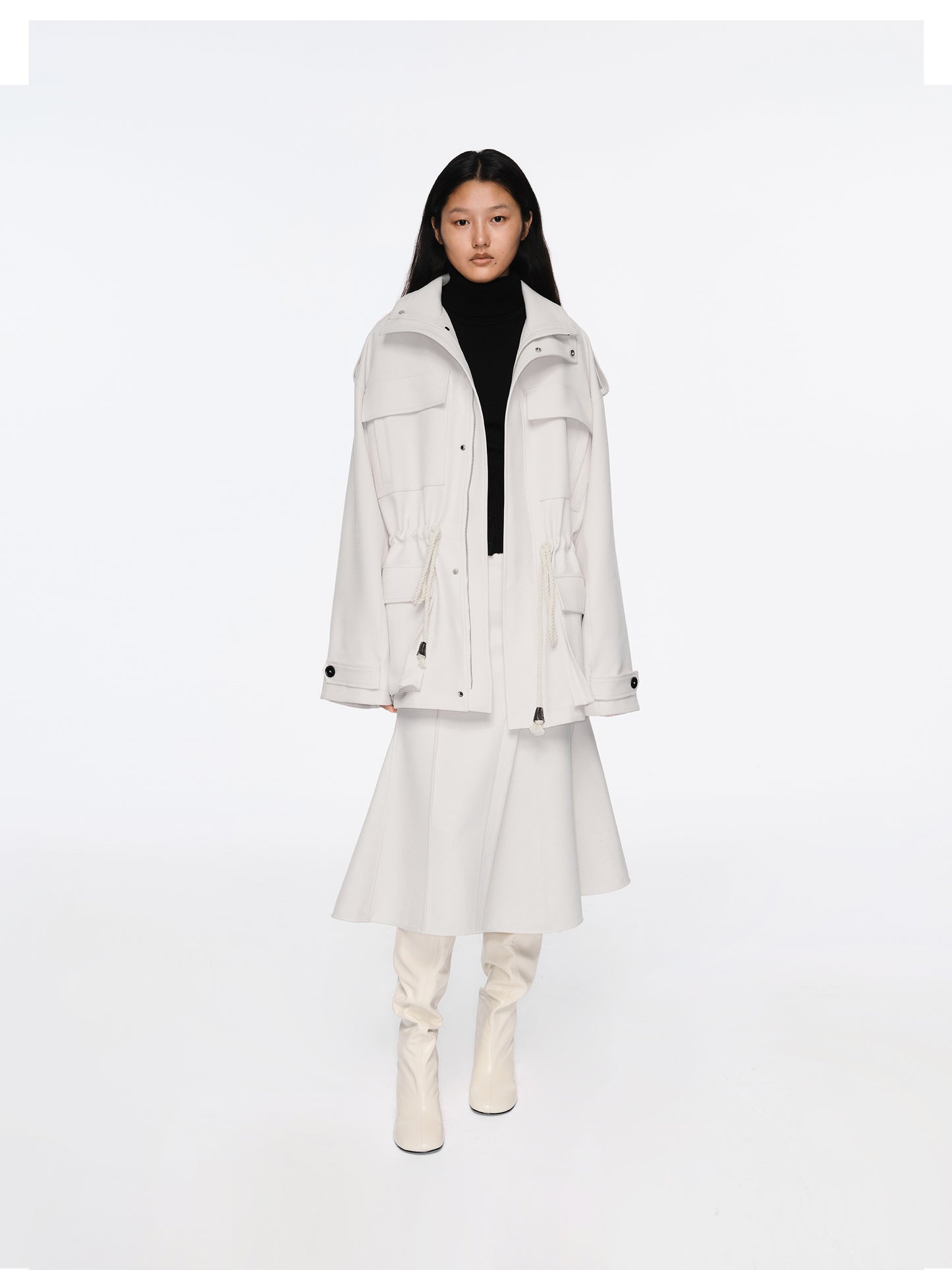 The Stand Collar Drawstring Parka