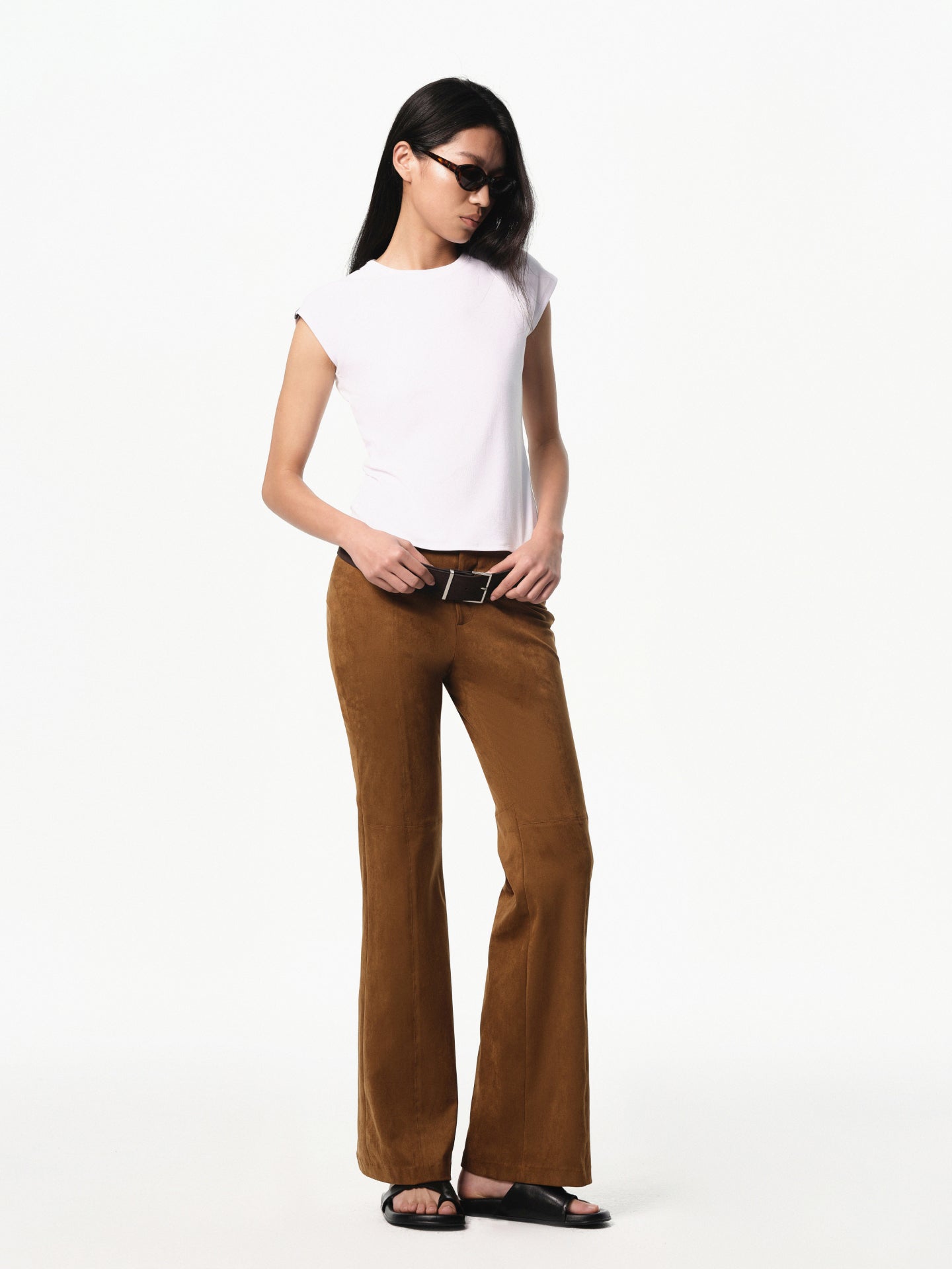 Raglan Flutter-sleeve Fitted Tee