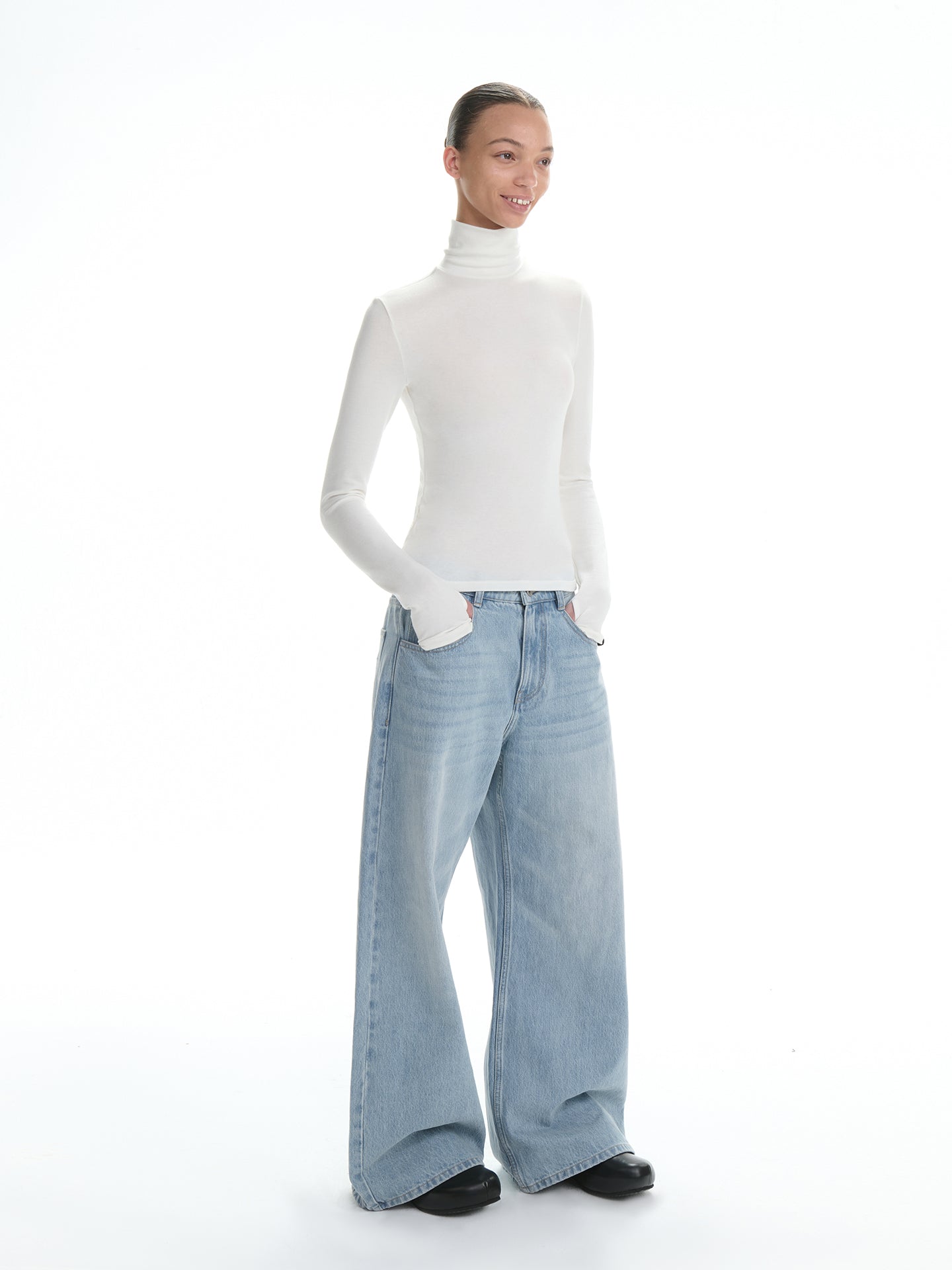 Relaxed Turtleneck T-Shirt