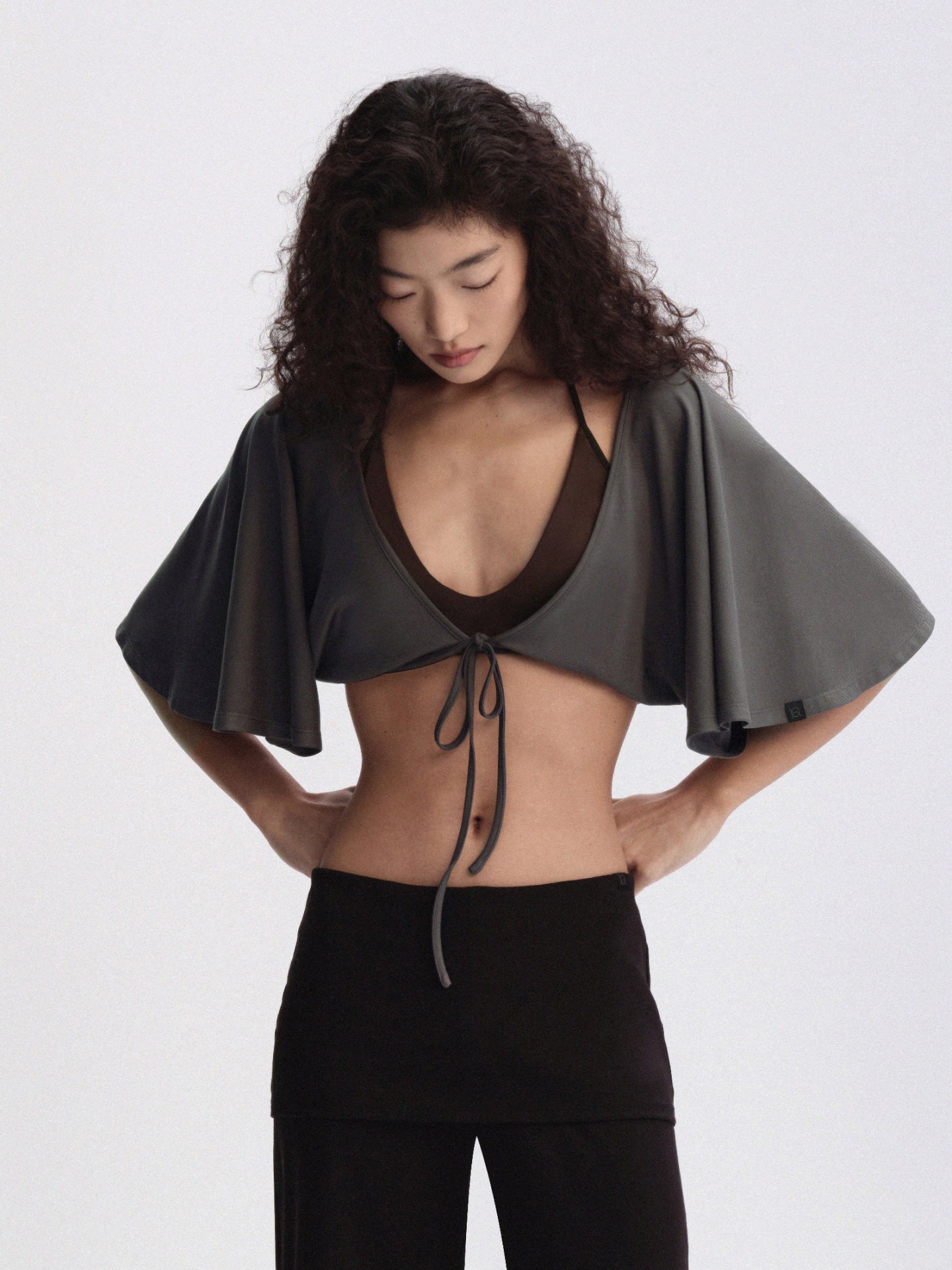Tie-Front Cropped Cover-Up