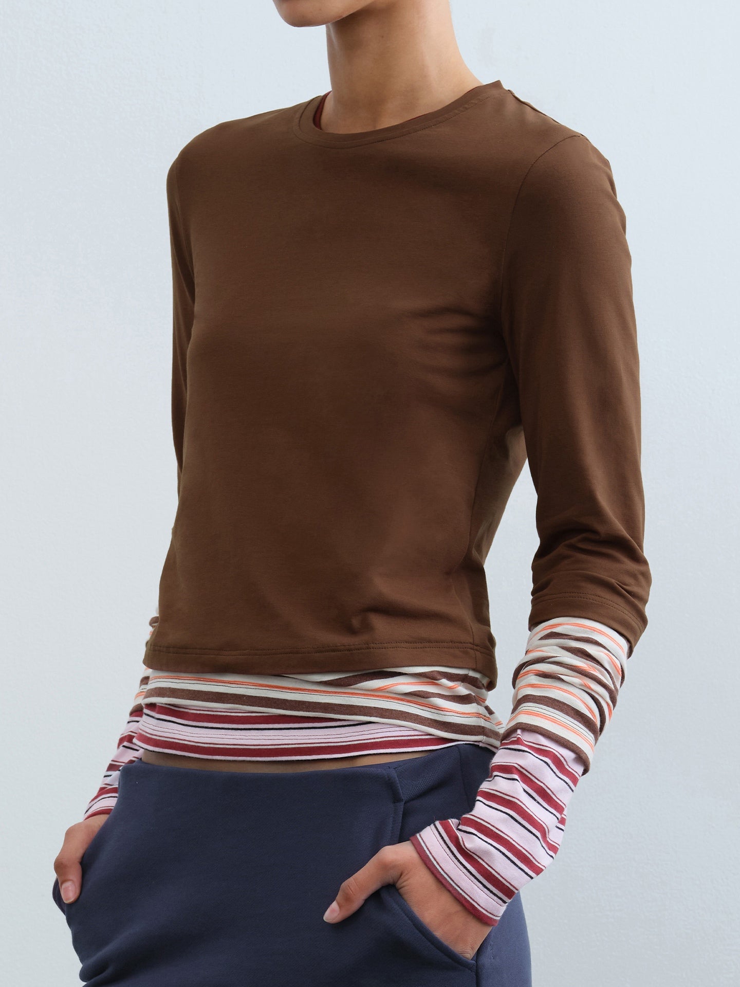 Colorblock Layered Stripe Top