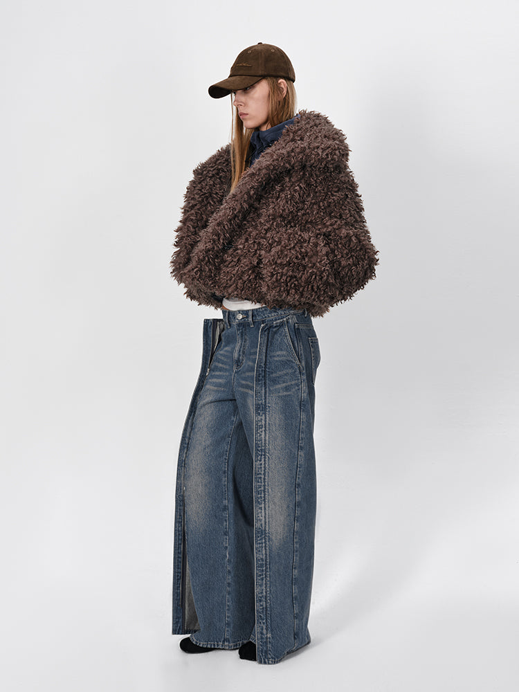 The Cropped Faux-fur Jacket