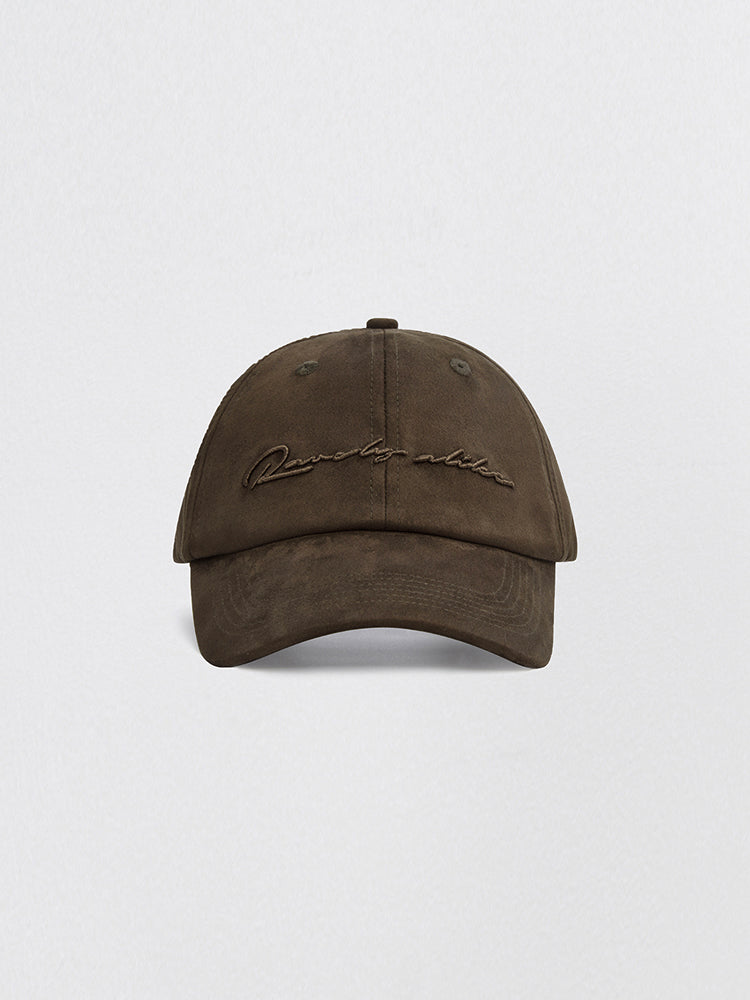 The Suede Logo Embroidered Cap