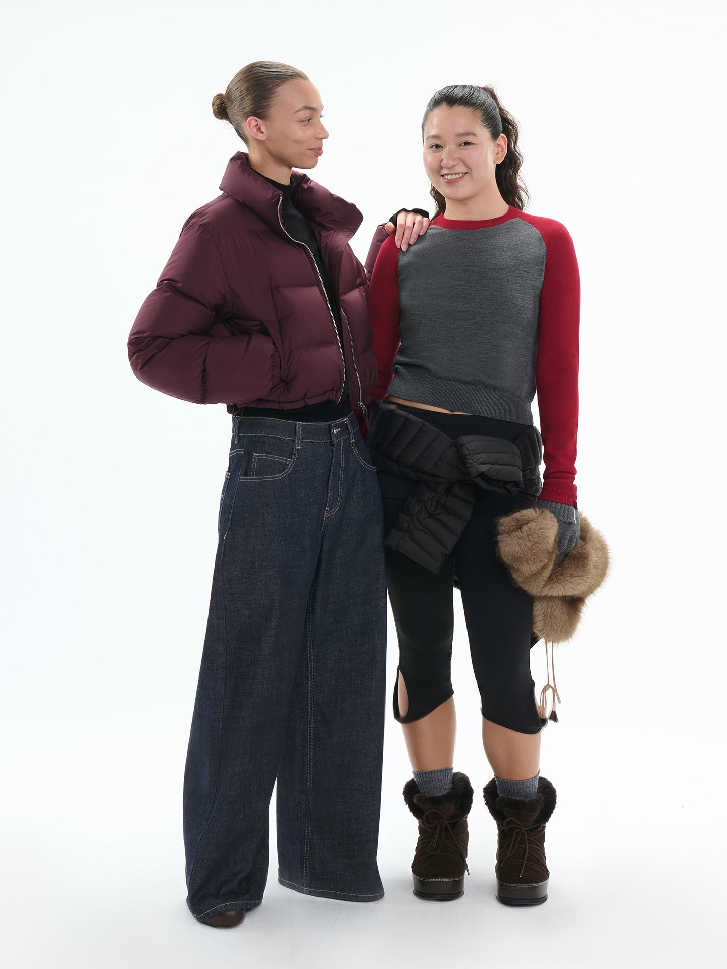 Relaxed Colorblock Raglan Wool Knit Top