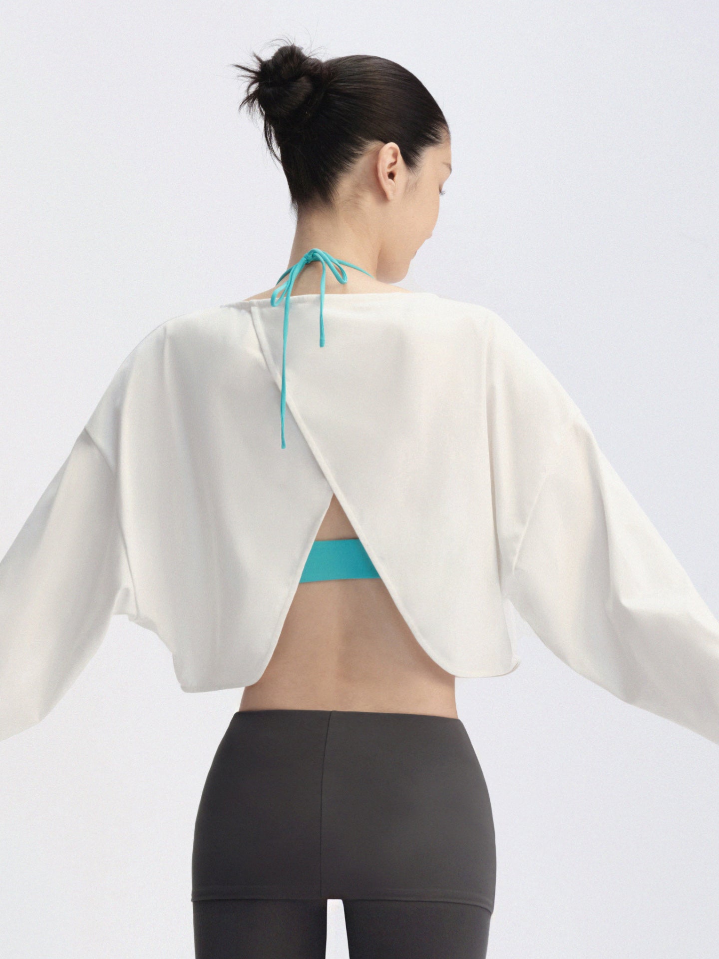 Open-Back Dolman Long Sleeve Tee