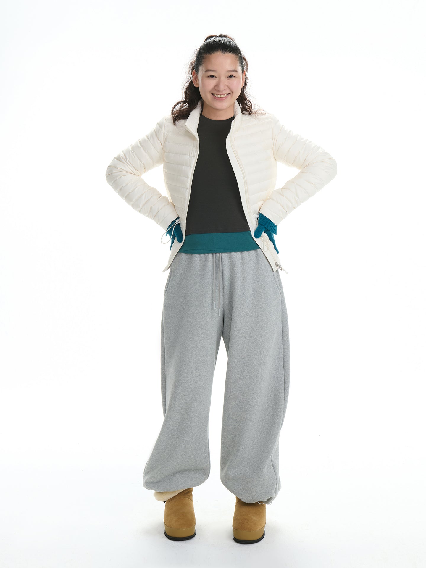 Layered Colorblock Wool Top