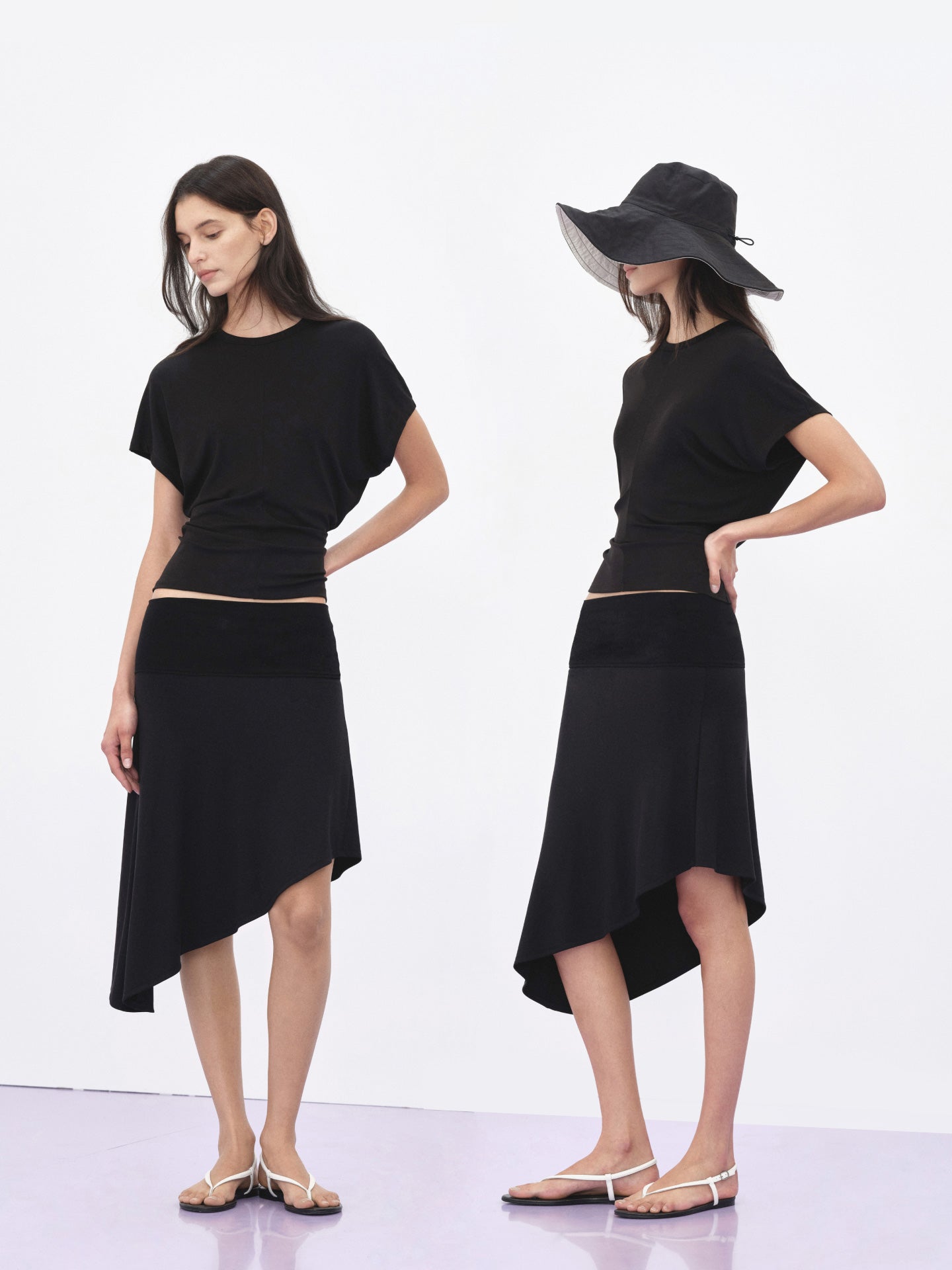 Soft Move Draped Fitted T-shirt